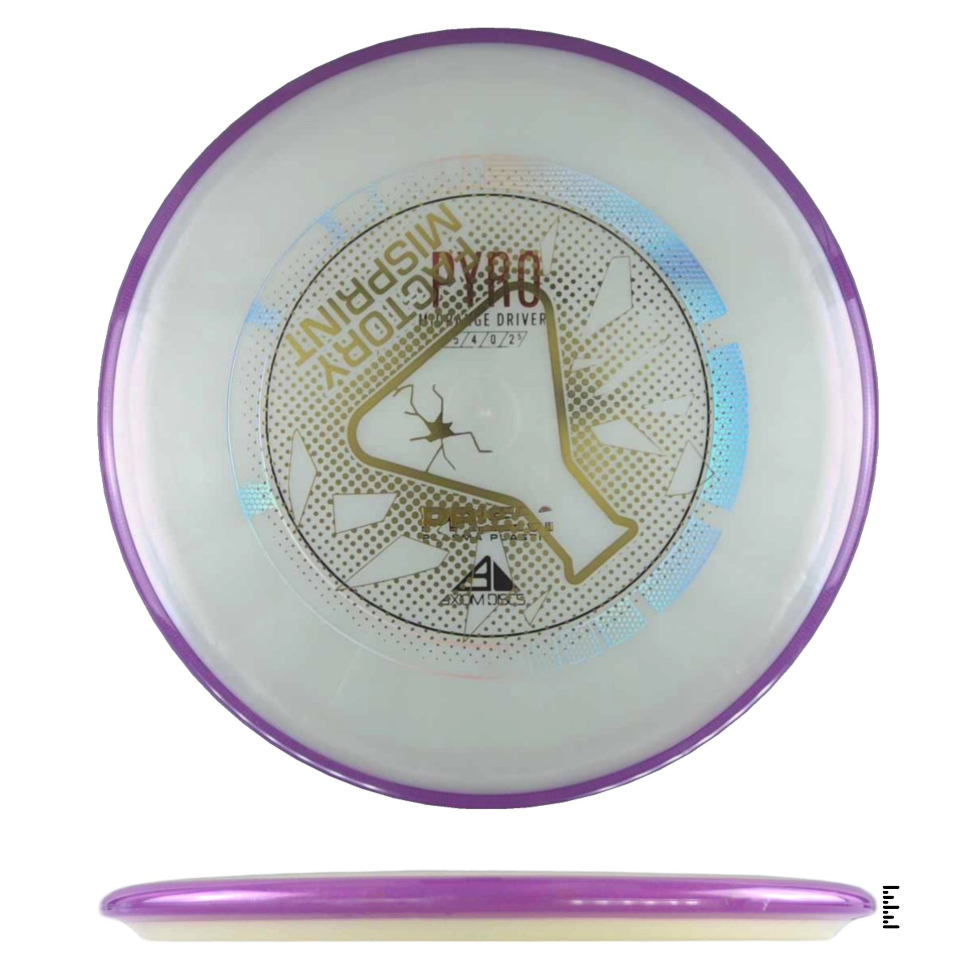 Axiom Discs Prism Plasma Pyro Factory Misprint - White / Violet - Powergrip USA