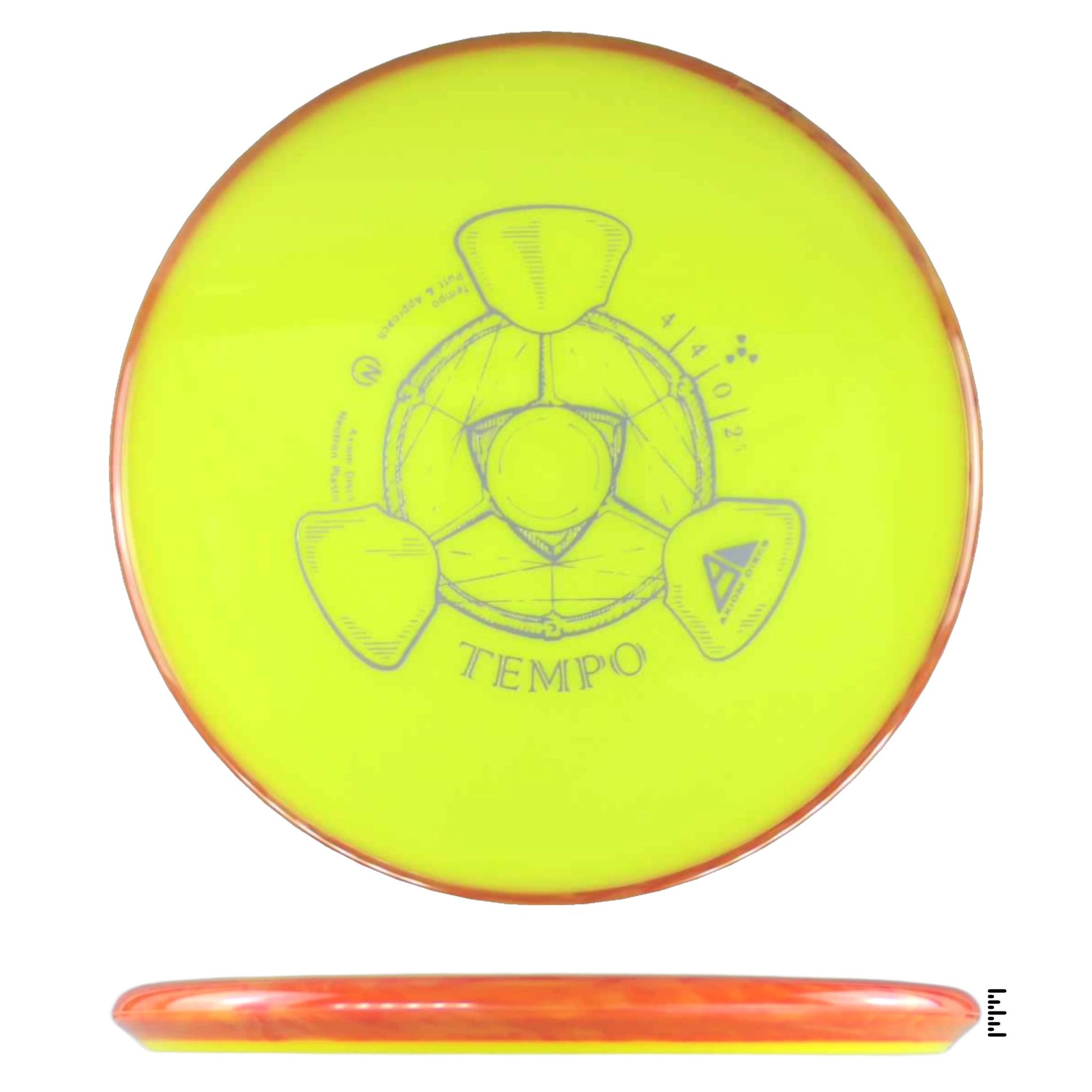 Axiom Discs Neutron Tempo - Fluorescent Yellow / Dark Orange - Powergrip USA