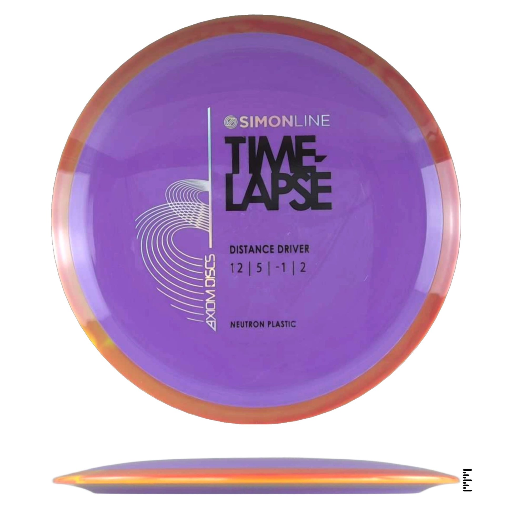 Axiom Discs Simon Line Neutron Time - Lapse - Plum / Dark Orange - Powergrip USA