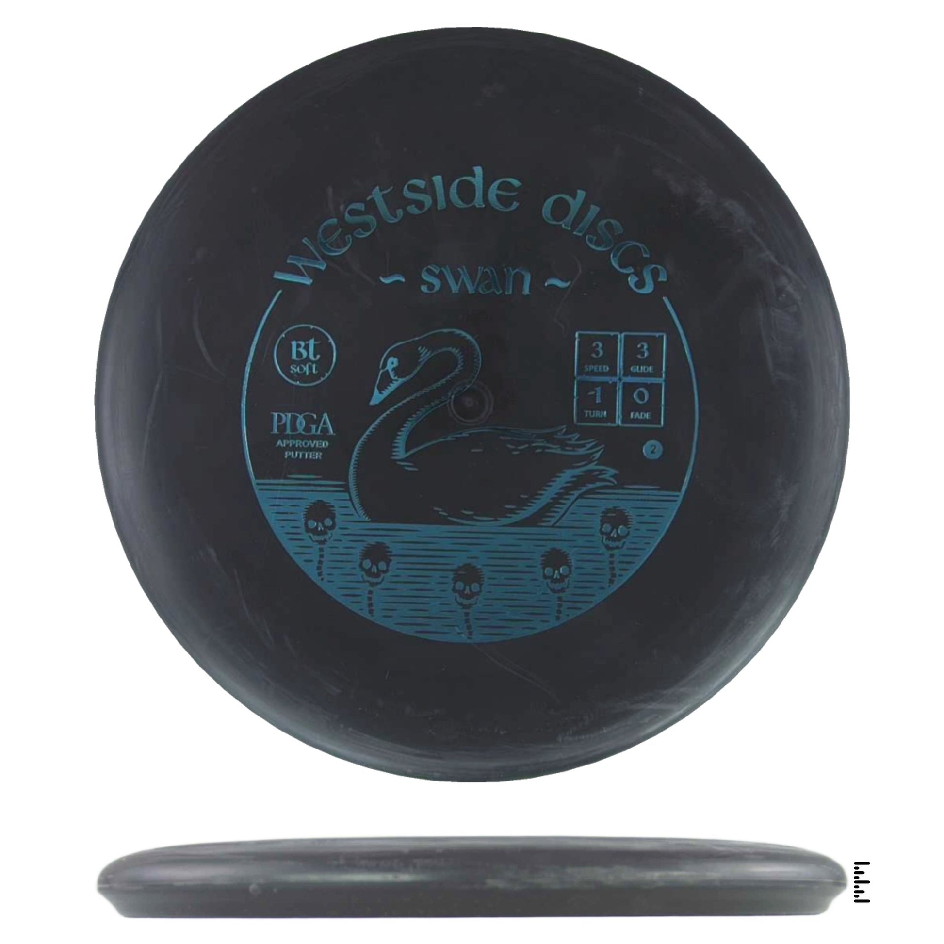 Westside Discs BT Soft Swan 2 - Black - Powergrip USA