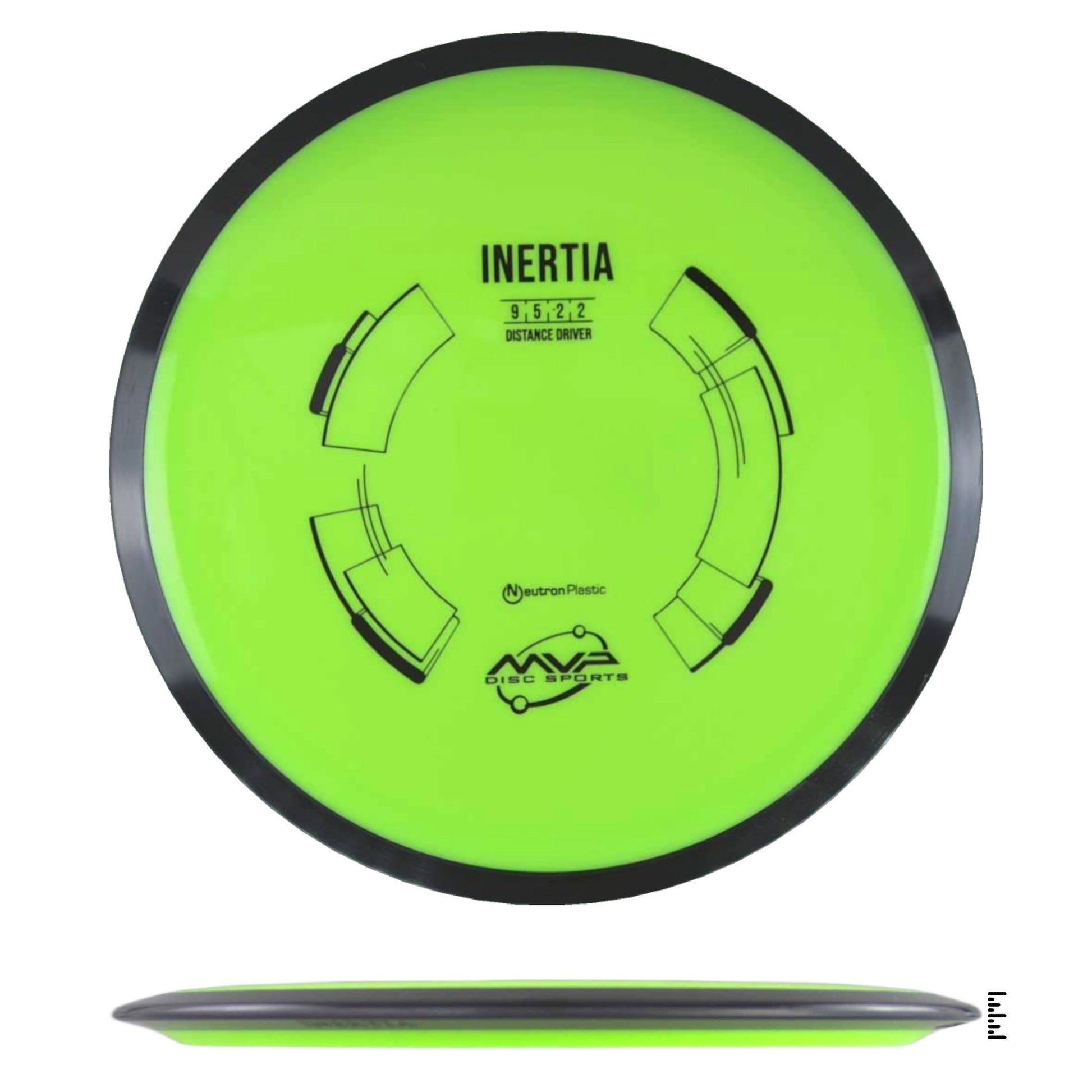 MVP Disc Sports Neutron Inertia - Lime - Powergrip USA