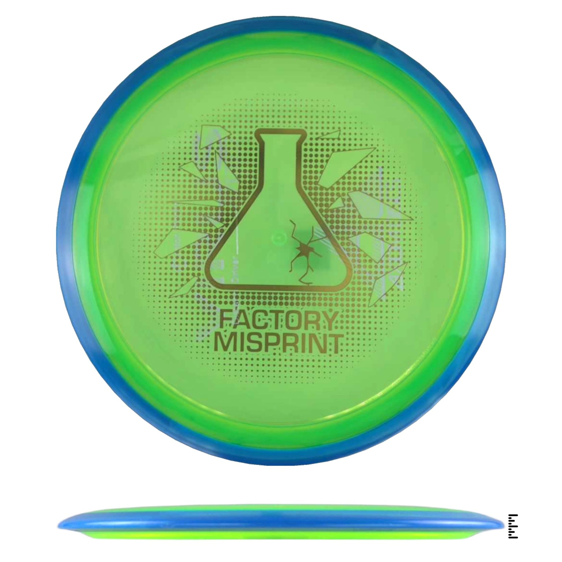 Axiom Discs Proton Virus Factory Misprint - Green / Blue - Powergrip USA