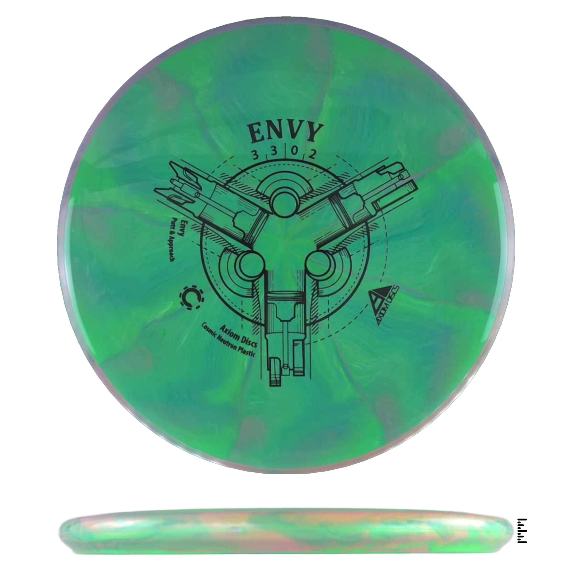 Axiom Discs Cosmic Neutron Envy - Green / Pink - Powergrip USA
