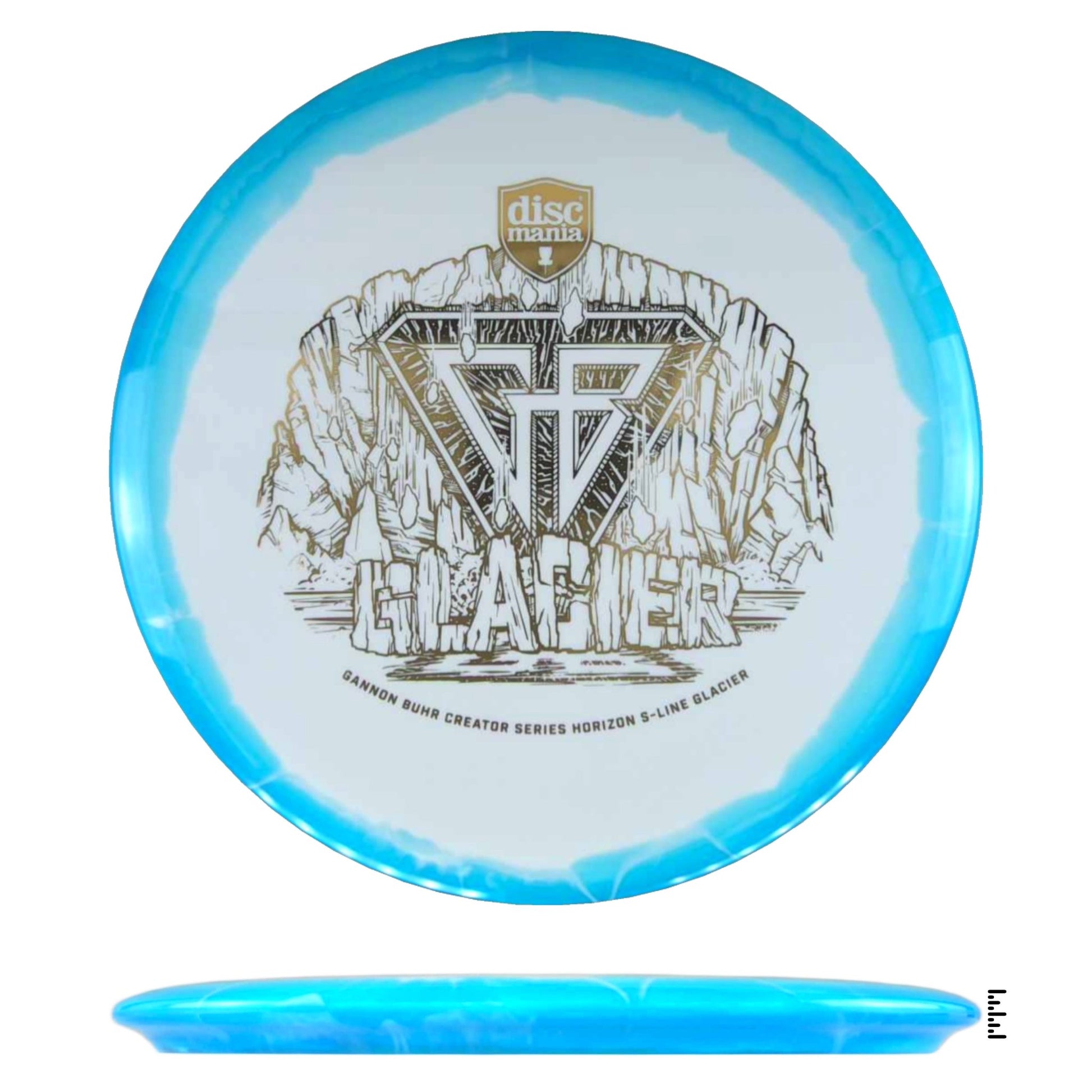 Discmania Horizon S - Line Glacier Gannon Buhr Creator Series - White / Blue - Powergrip USA