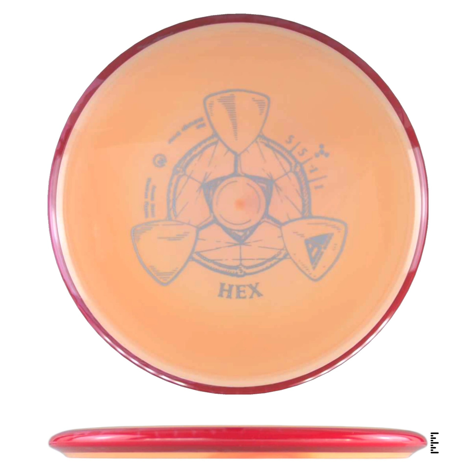 Axiom Discs Neutron Hex - Light Orange / Red - Powergrip USA