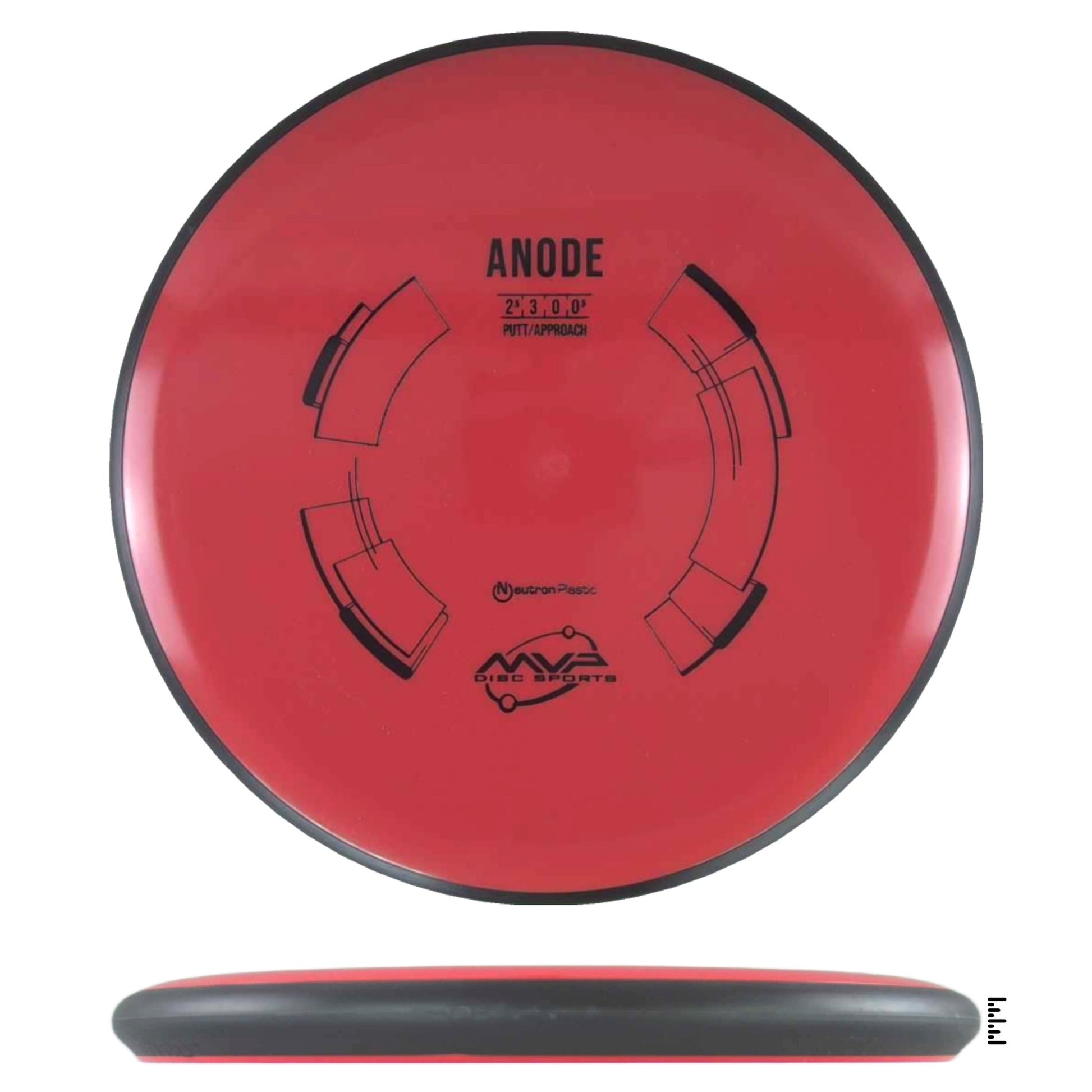 MVP Disc Sports Neutron Anode - Red - Powergrip USA