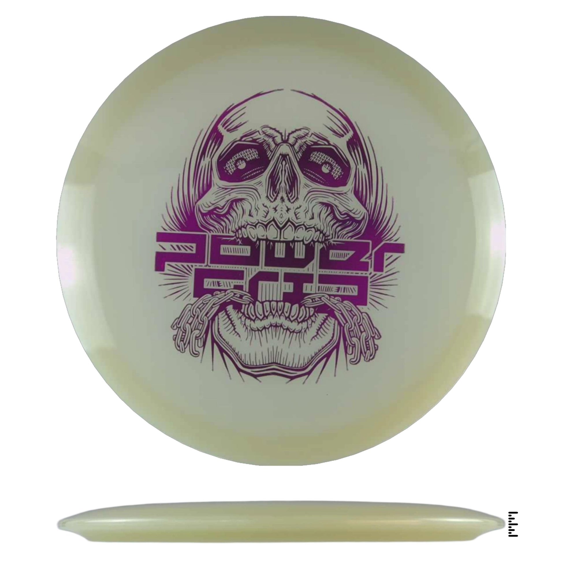 Climo Disc Golf 5x Glow Streak - Skull Stamp - Glow - Powergrip USA