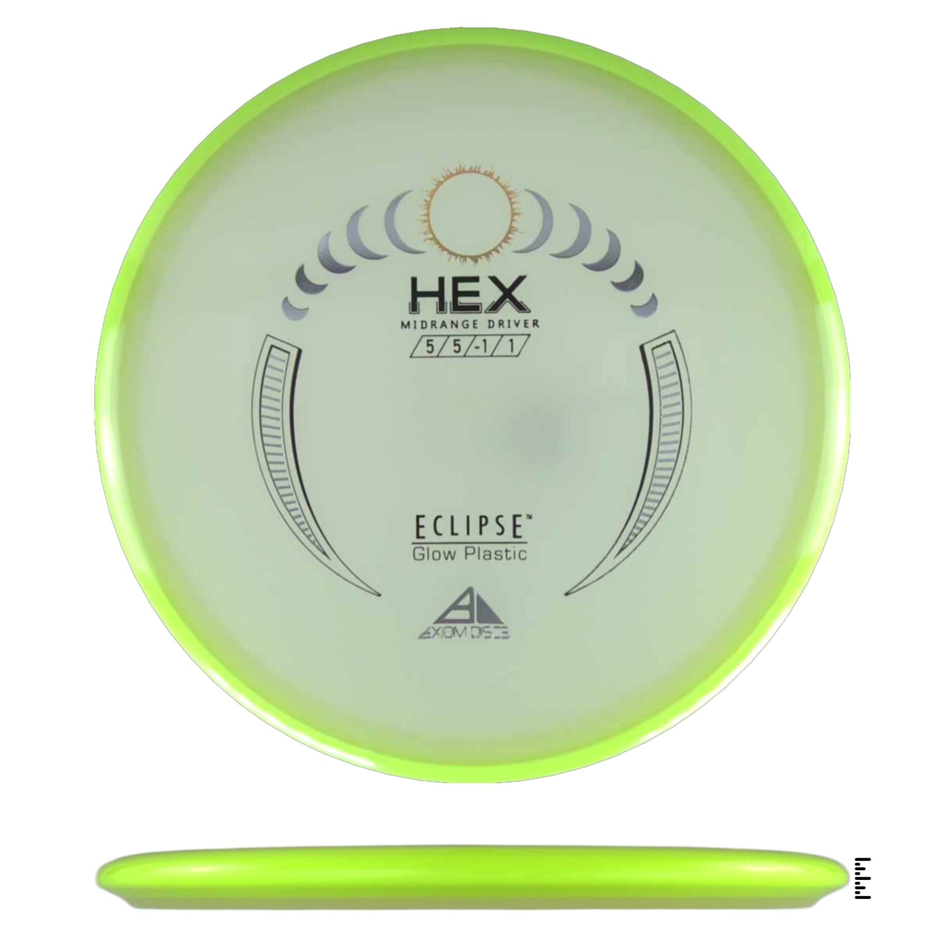 Axiom Discs Eclipse Hex - Fluorescent Yellow - Powergrip USA