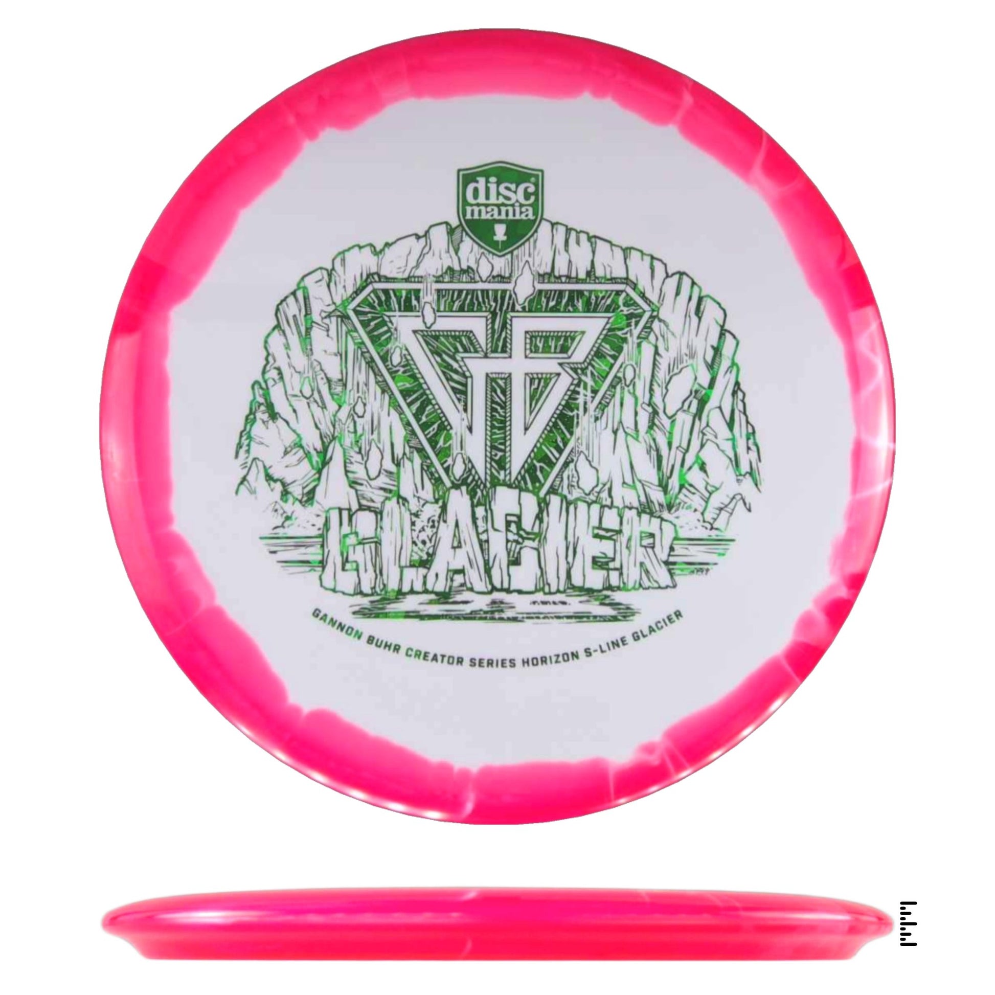 Discmania Horizon S - Line Glacier Gannon Buhr Creator Series - White / Red - Powergrip USA