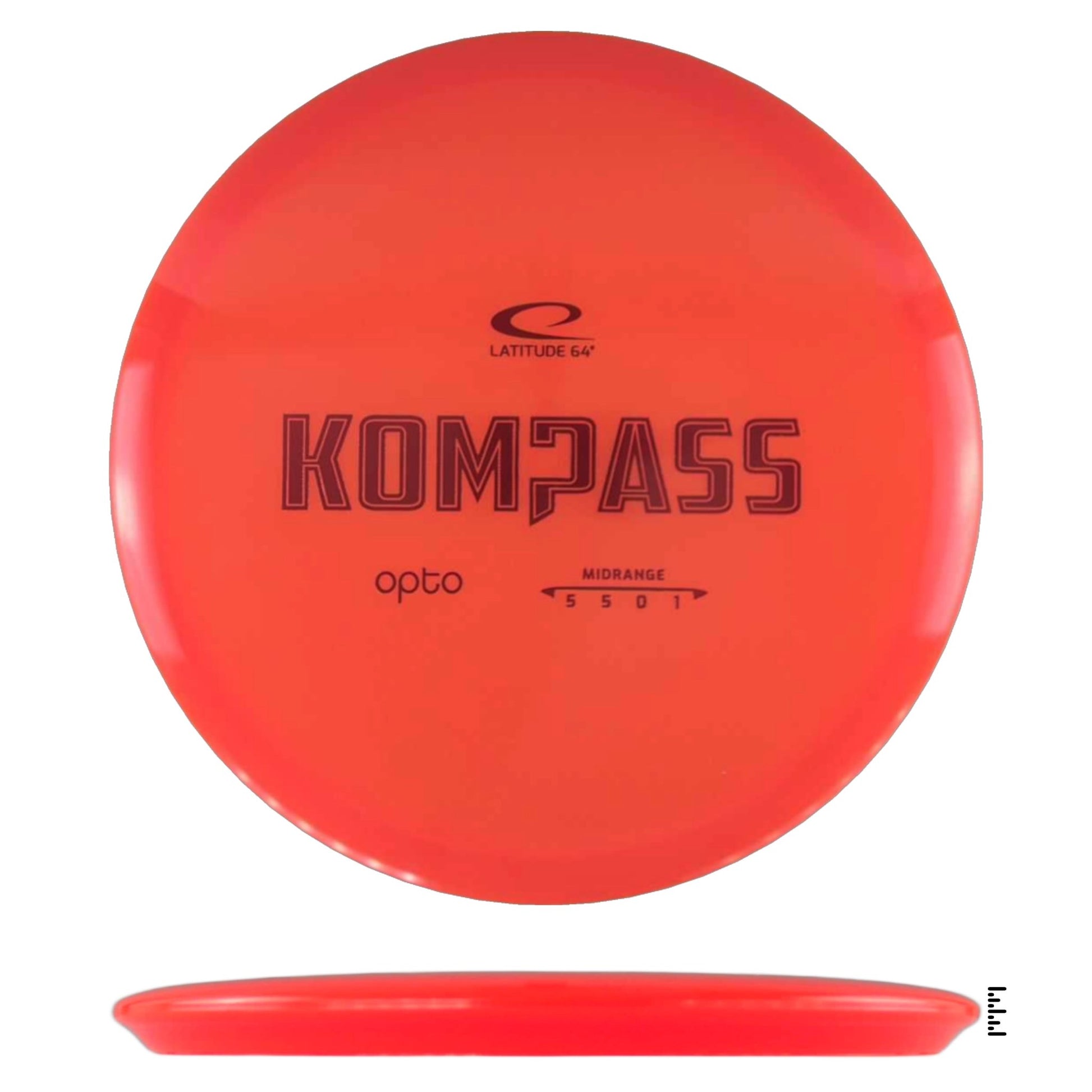 Latitude 64 Opto Compass Swedish Kompass Stamp - Orange - Powergrip USA