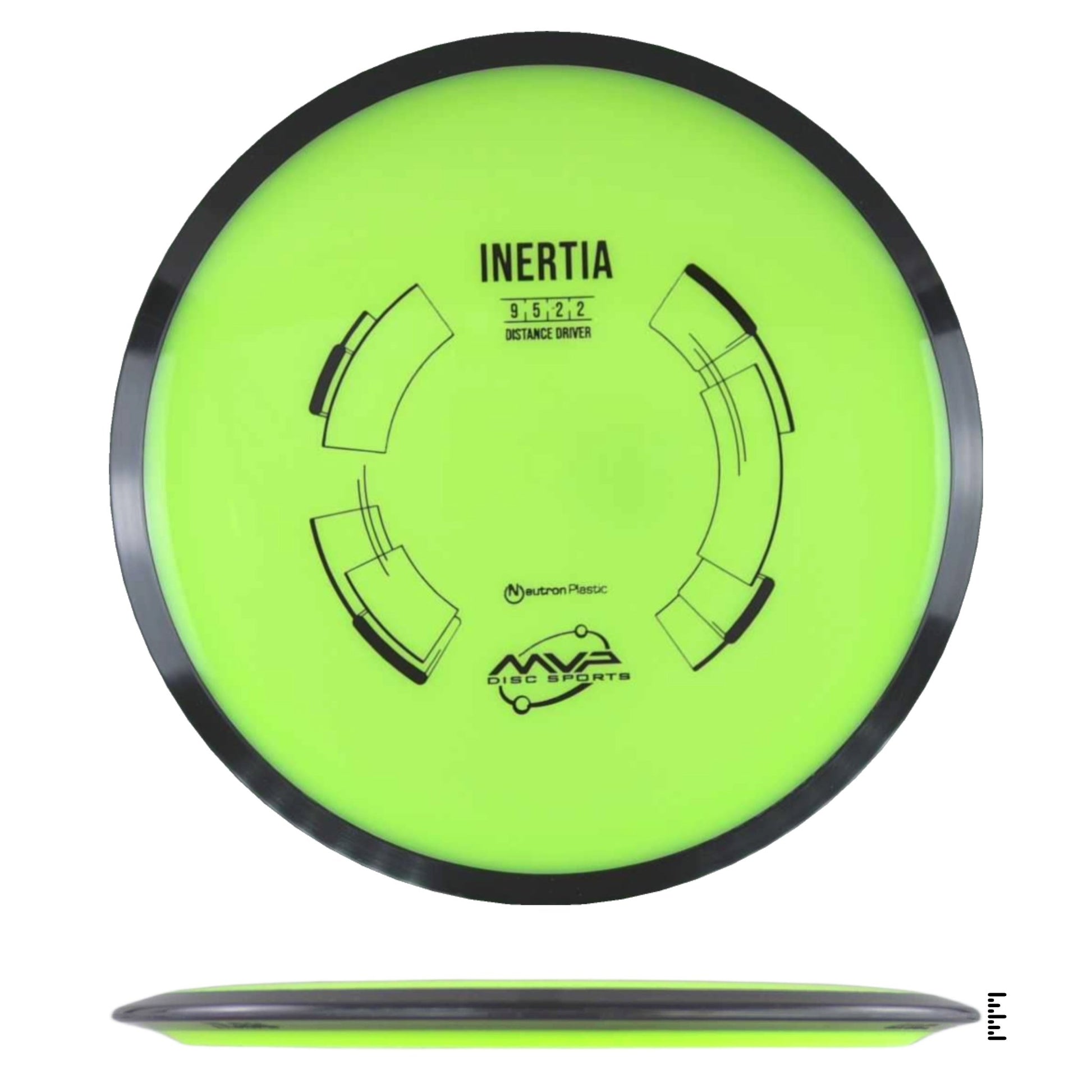 MVP Disc Sports Neutron Inertia - Fluorescent Yellow - Powergrip USA