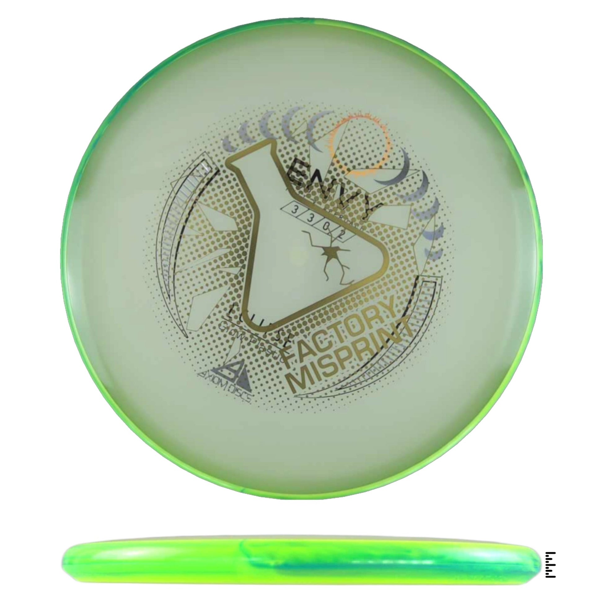 Axiom Discs Eclipse Envy Factory Misprint - Lime - Powergrip USA