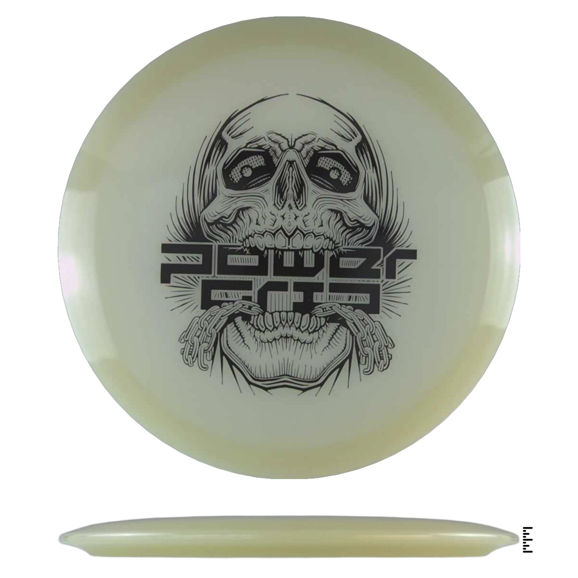 Climo Disc Golf 5x Glow Streak - Skull Stamp - Glow - Powergrip USA