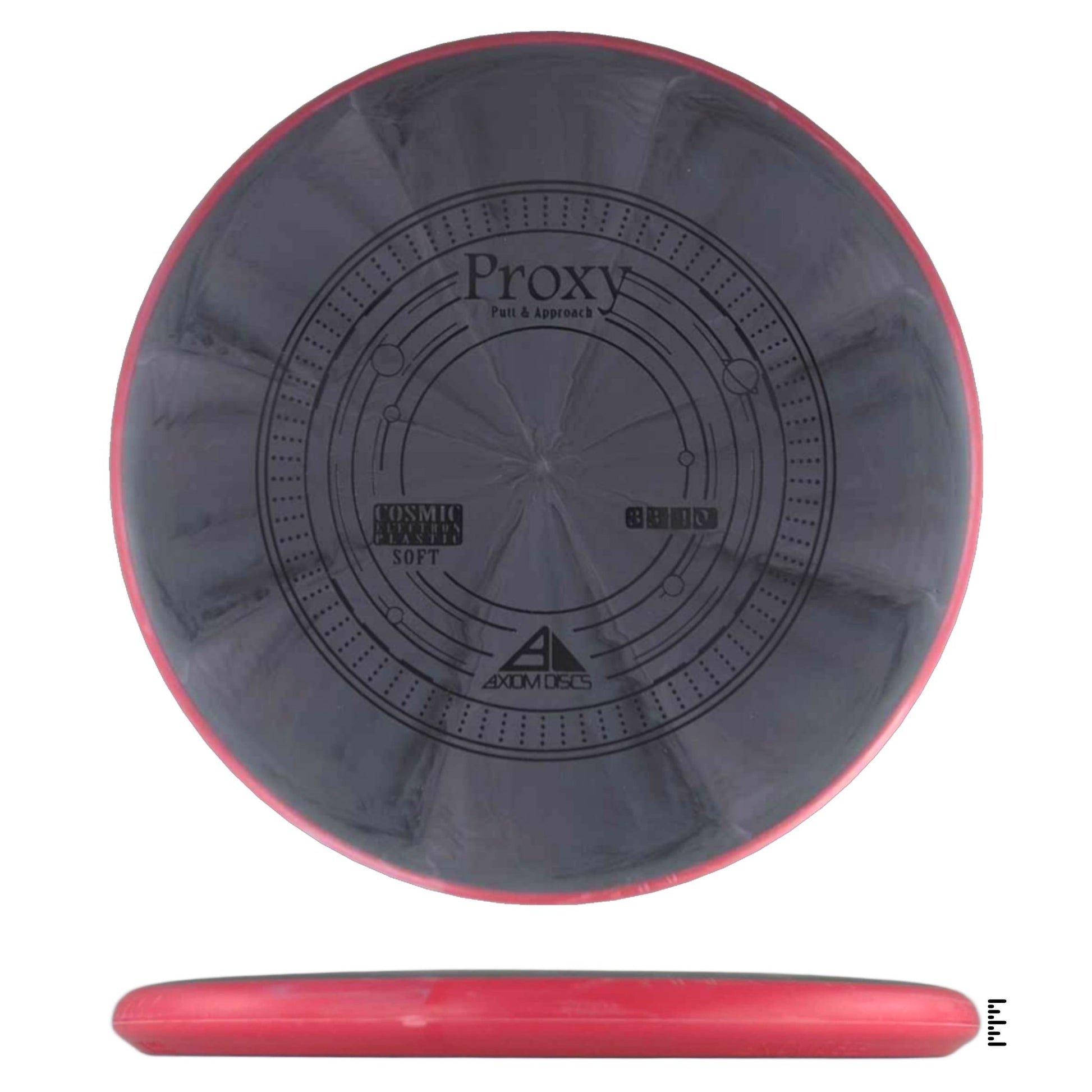 Axiom Discs Cosmic Electron Soft Proxy - Dark Gray / Red - Powergrip USA