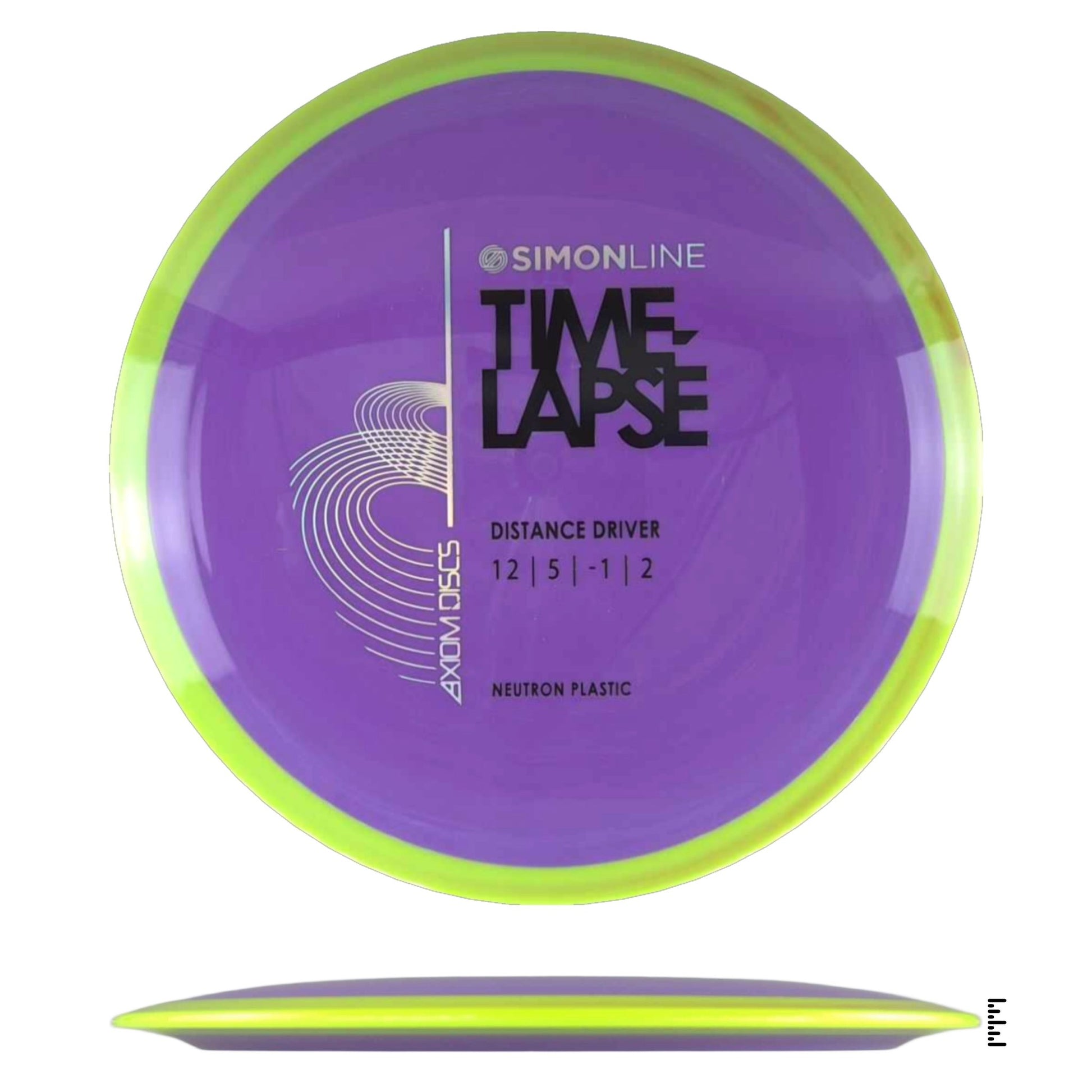 Axiom Discs Simon Line Neutron Time - Lapse - Plum / Fluorescent Yellow - Powergrip USA