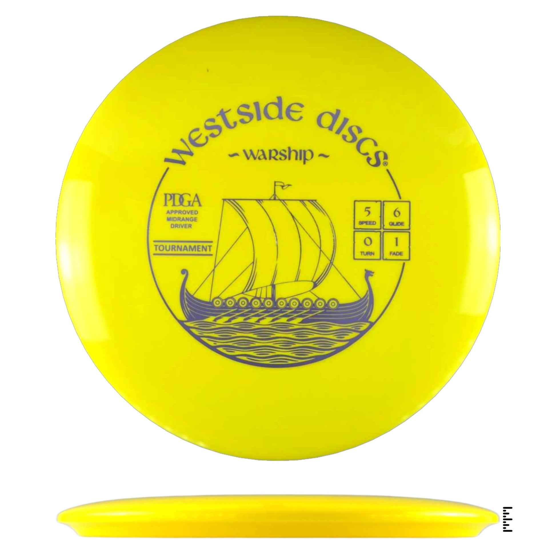 Westside Discs Tournament Warship - Yellow - Powergrip USA