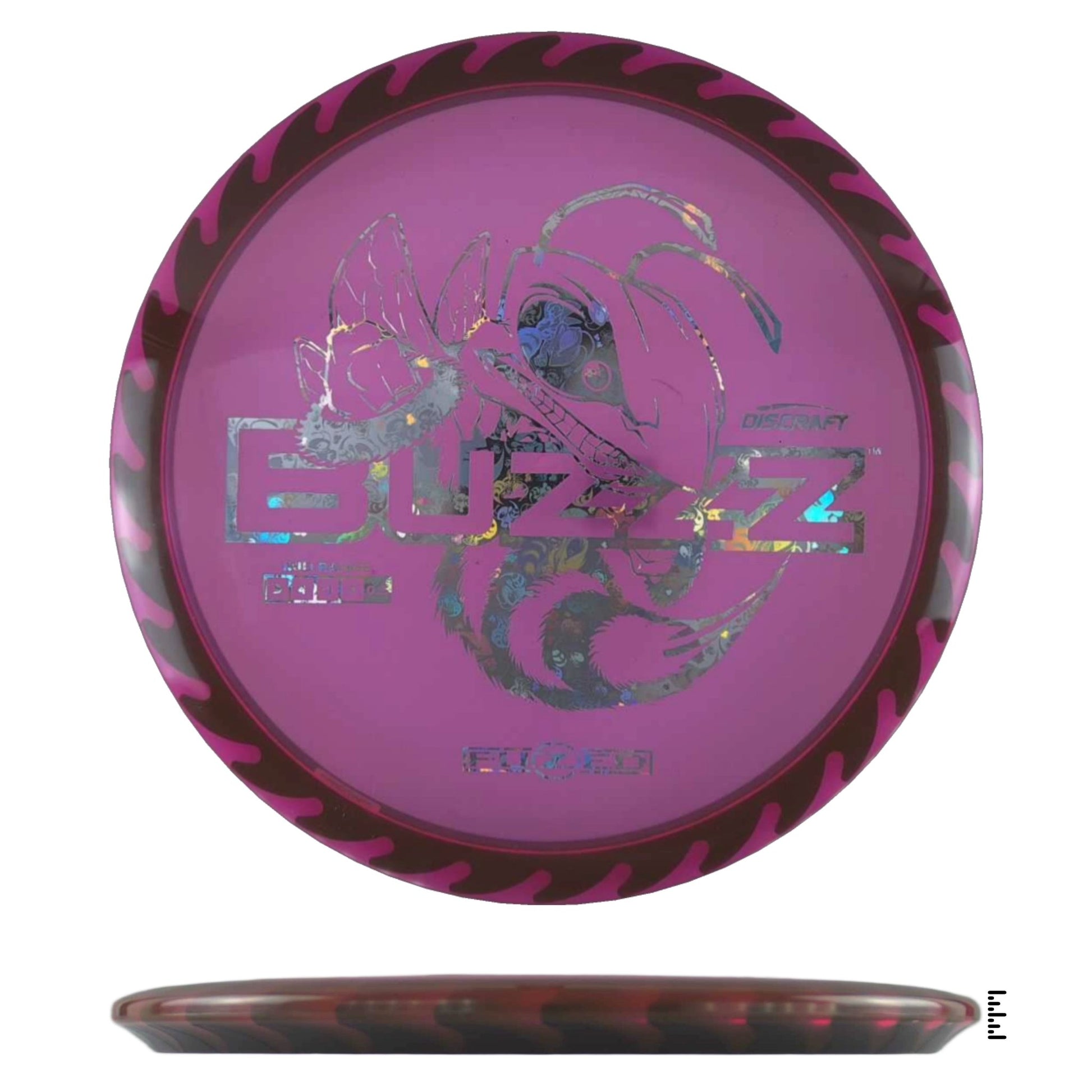 Discraft Fuzed Line Buzzz Saw Pattern (Buzzzsaw) - Pink / Black - Powergrip USA