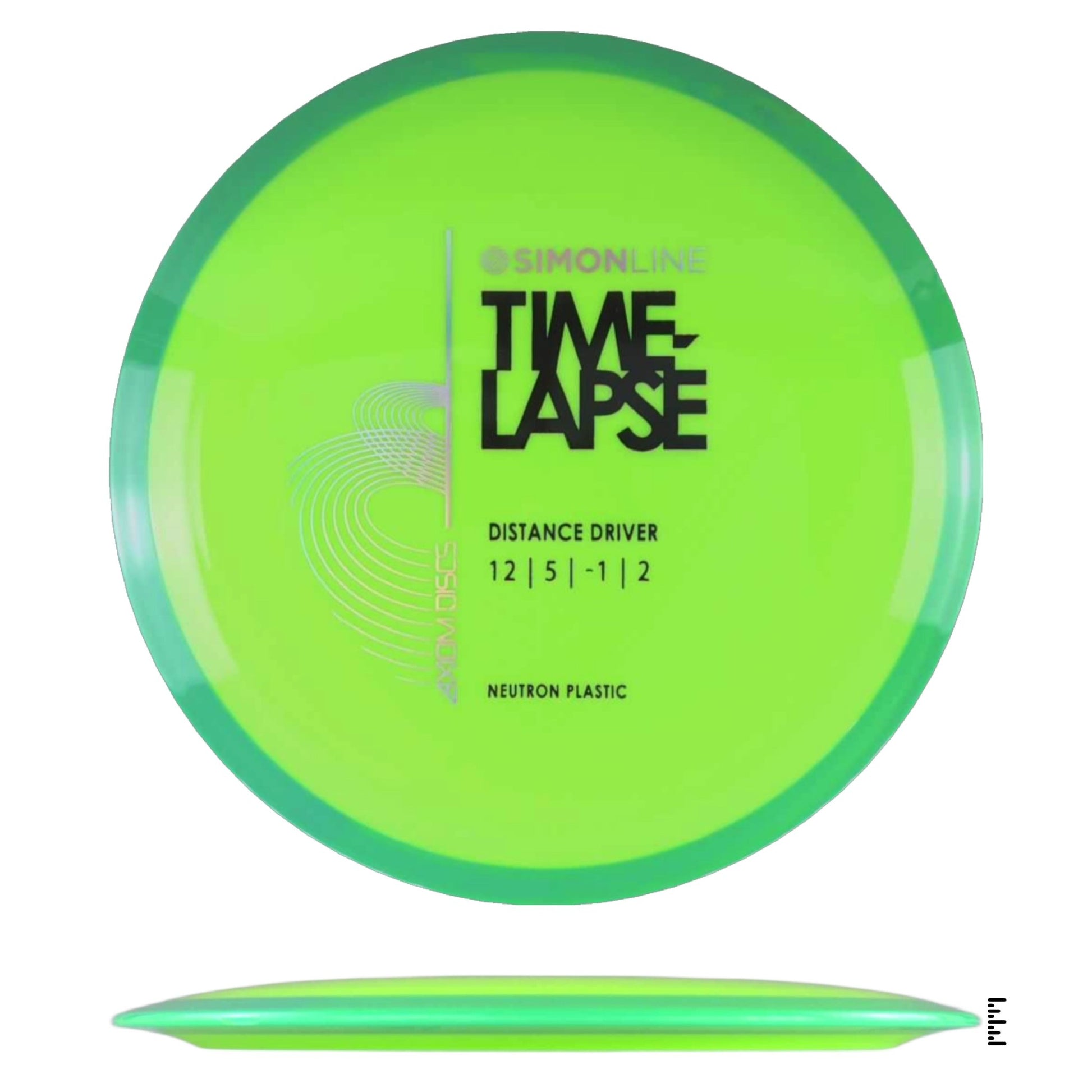 Axiom Discs Simon Line Neutron Time - Lapse - Fluorescent Yellow / Green - Powergrip USA