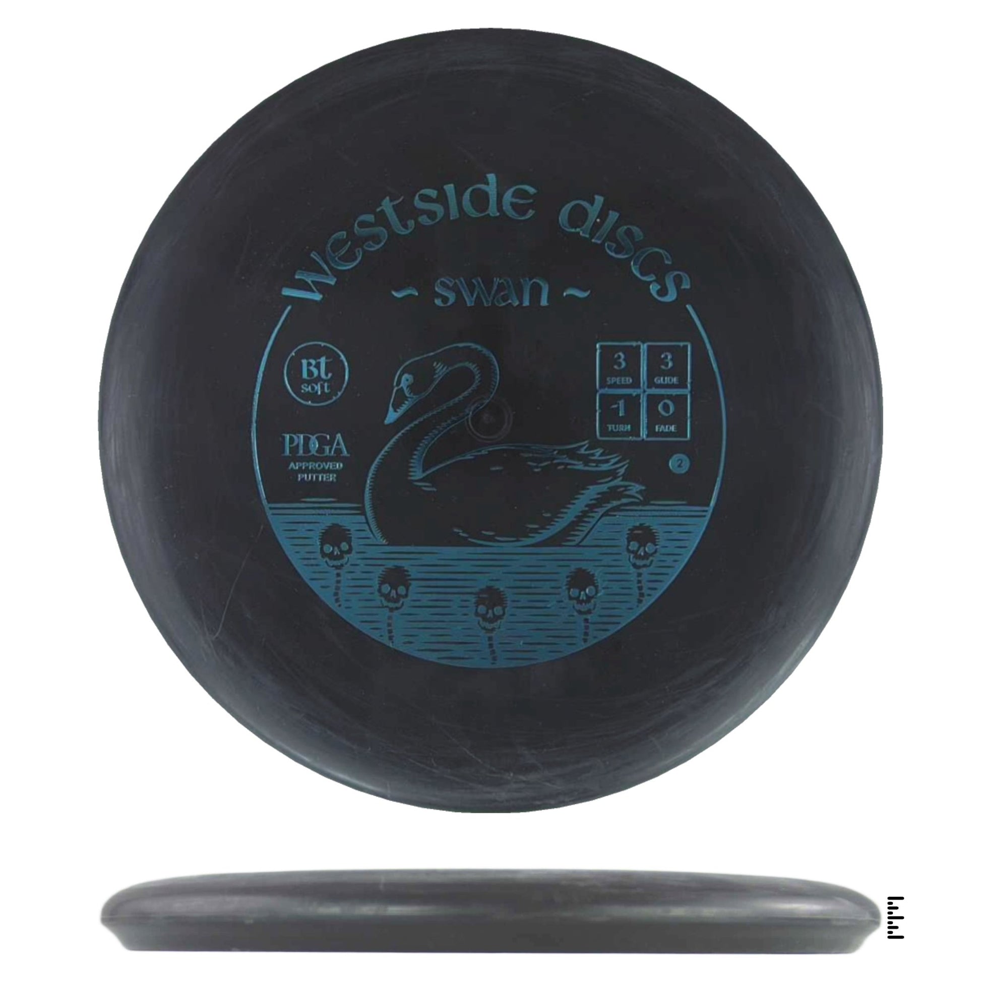 Westside Discs BT Soft Swan 2 - Black - Powergrip USA