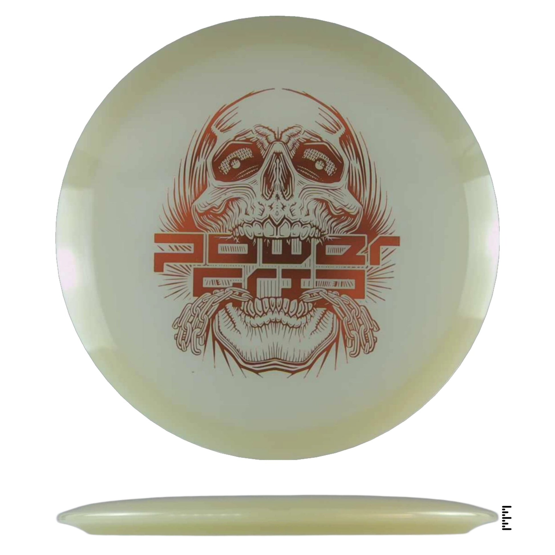 Climo Disc Golf 5x Glow Streak - Skull Stamp - Glow - Powergrip USA