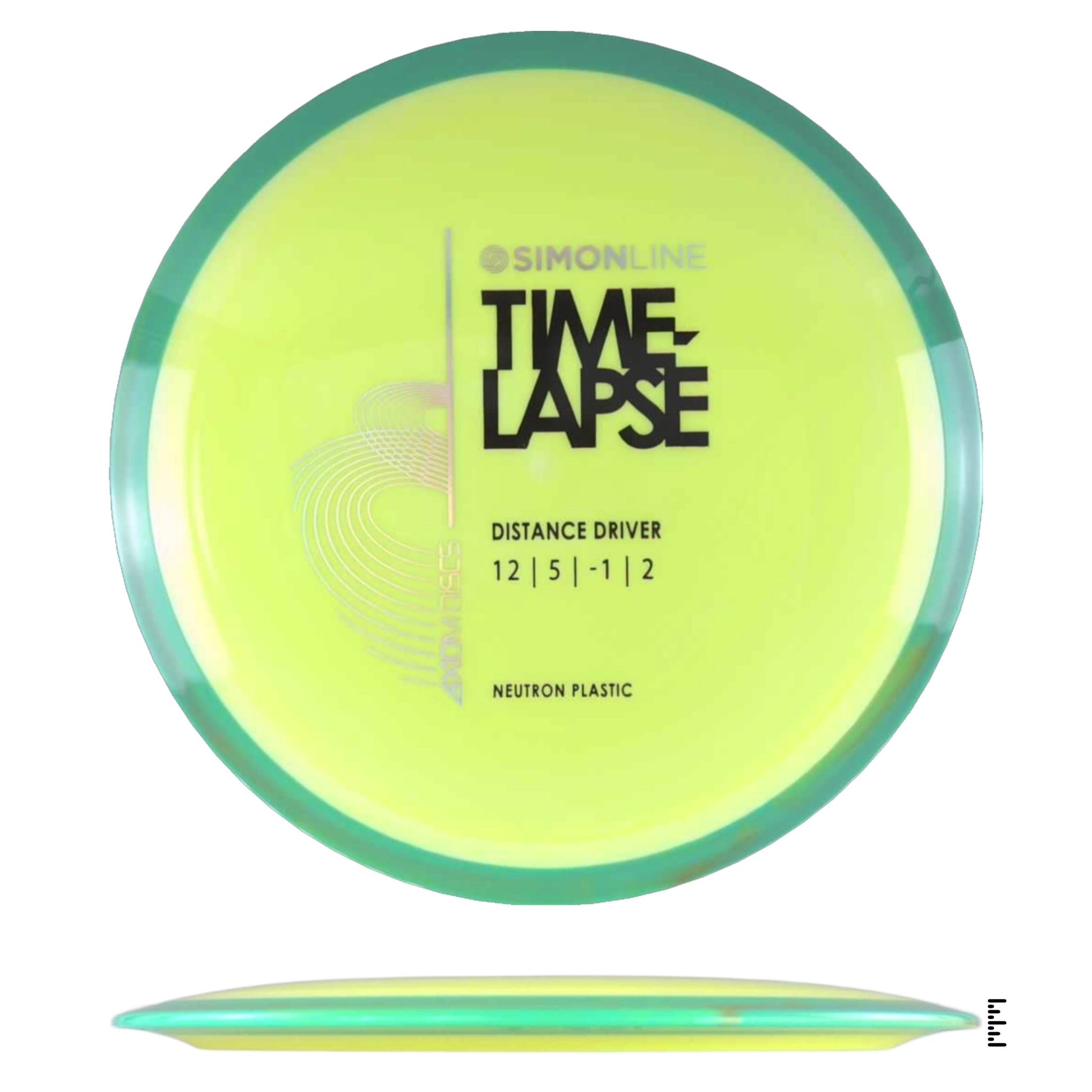 Axiom Discs Simon Line Neutron Time - Lapse - Lemon / Turquoise - Powergrip USA