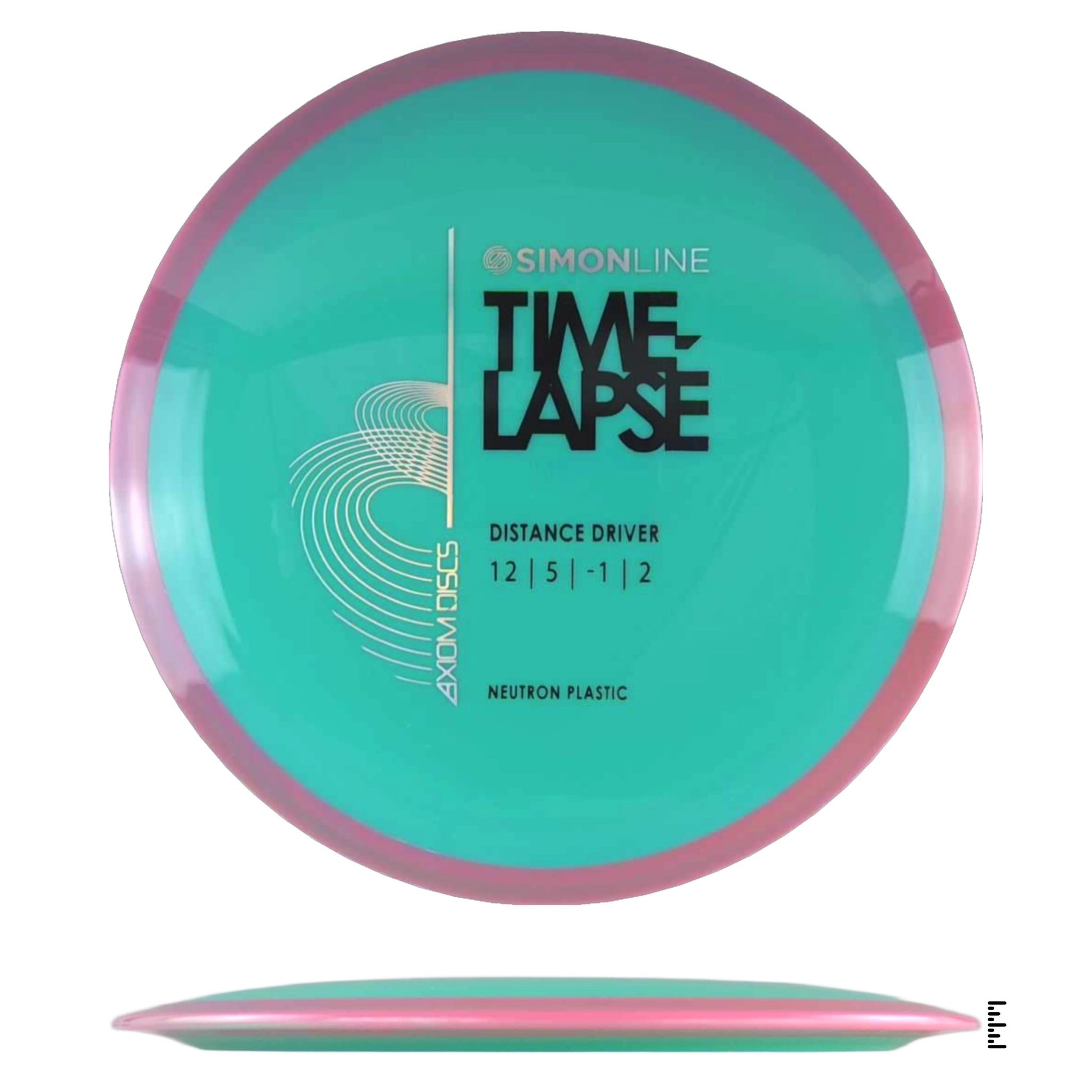 Axiom Discs Simon Line Neutron Time - Lapse - Turquoise / Pink - Powergrip USA