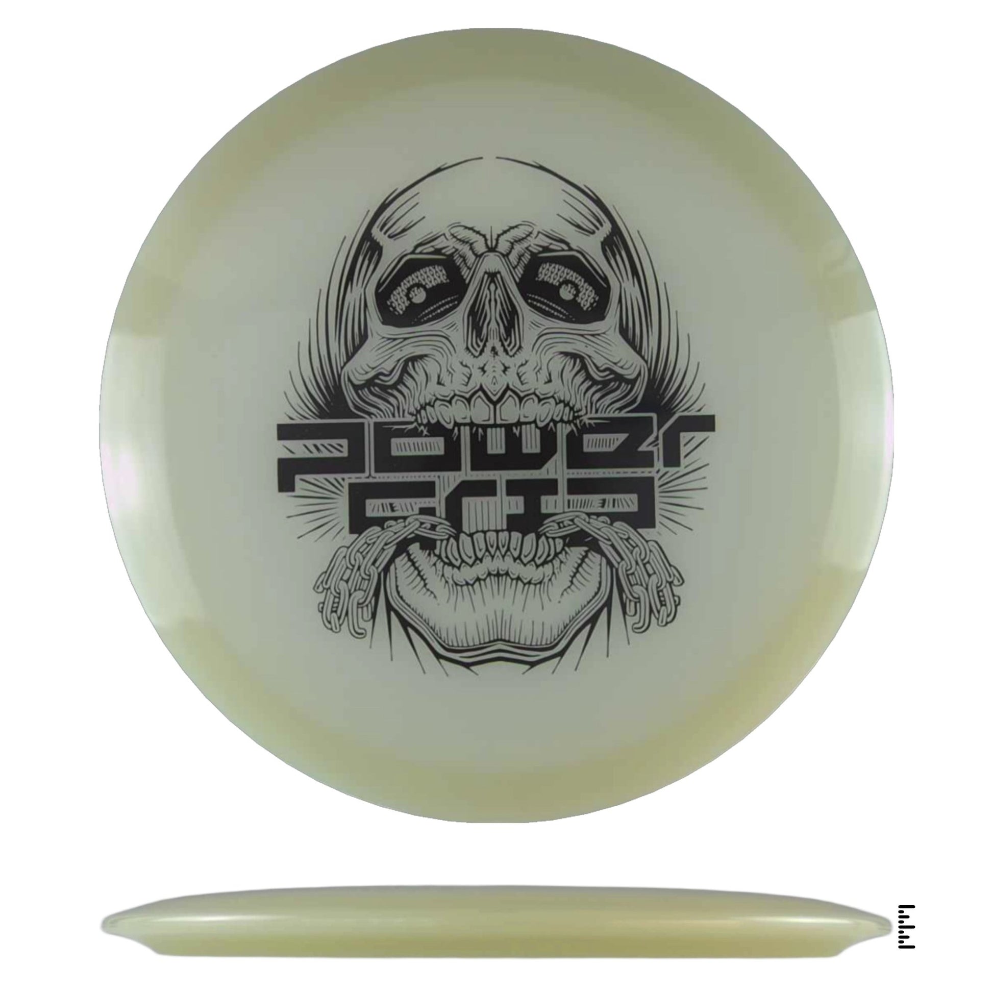 Climo Disc Golf 5x Glow Streak - Skull Stamp - Glow - Powergrip USA