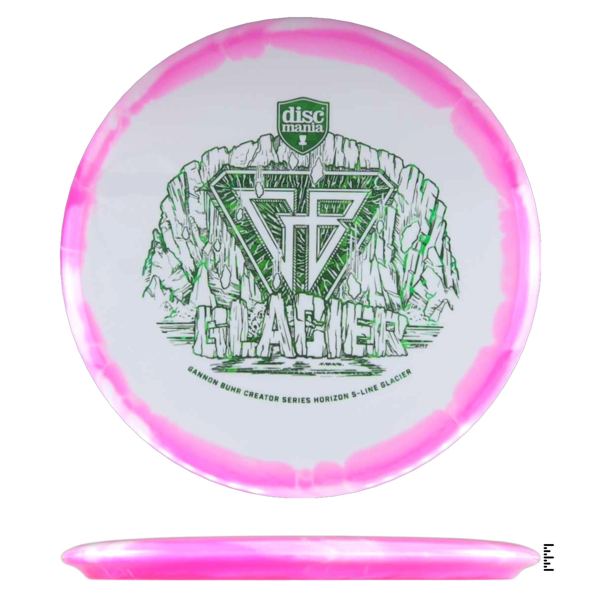 Discmania Horizon S - Line Glacier Gannon Buhr Creator Series - White / Pink - Powergrip USA
