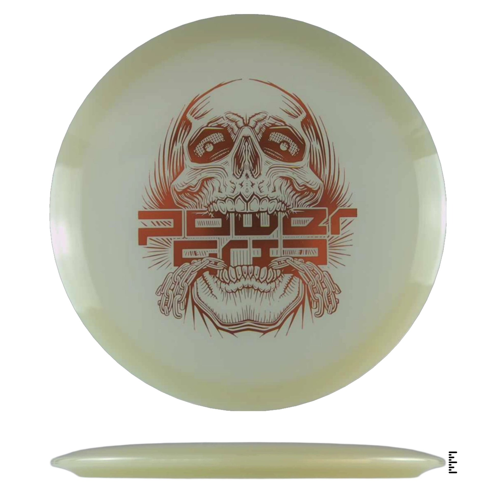 Climo Disc Golf 5x Glow Streak - Skull Stamp - Glow - Powergrip USA