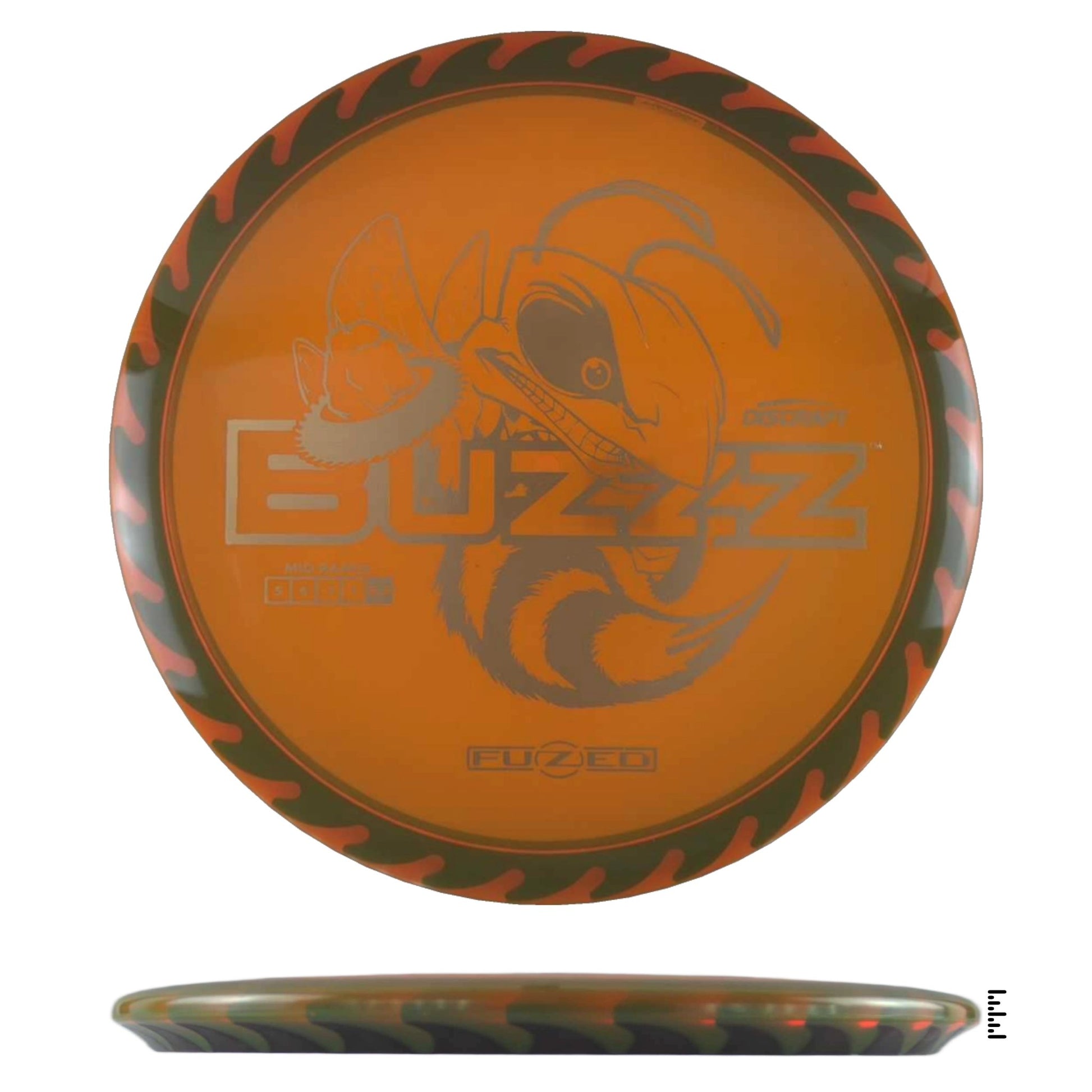 Discraft Fuzed Line Buzzz Saw Pattern (Buzzzsaw) - Orange / Black - Powergrip USA