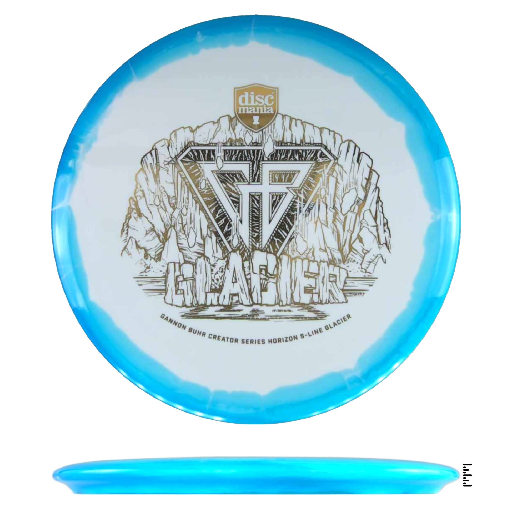 Discmania Horizon S - Line Glacier Gannon Buhr Creator Series - White / Blue - Powergrip USA