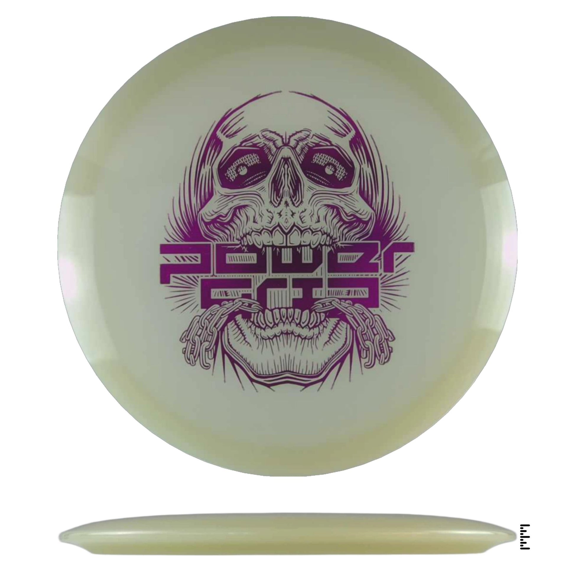 Climo Disc Golf 5x Glow Streak - Skull Stamp - Glow - Powergrip USA