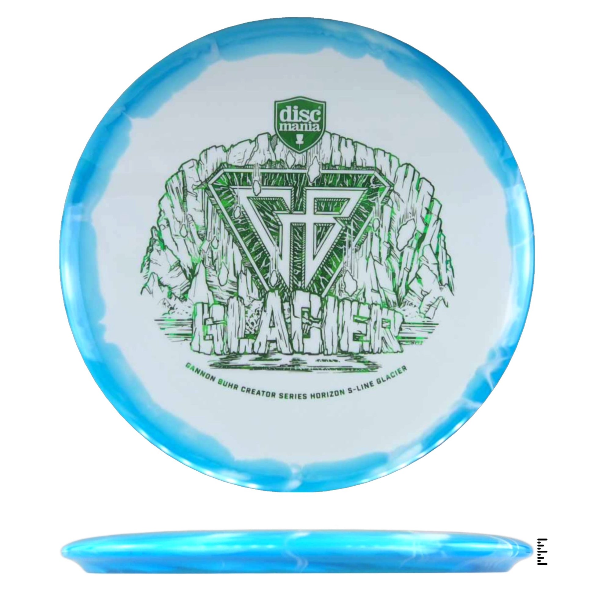 Discmania Horizon S - Line Glacier Gannon Buhr Creator Series - White / Blue - Powergrip USA