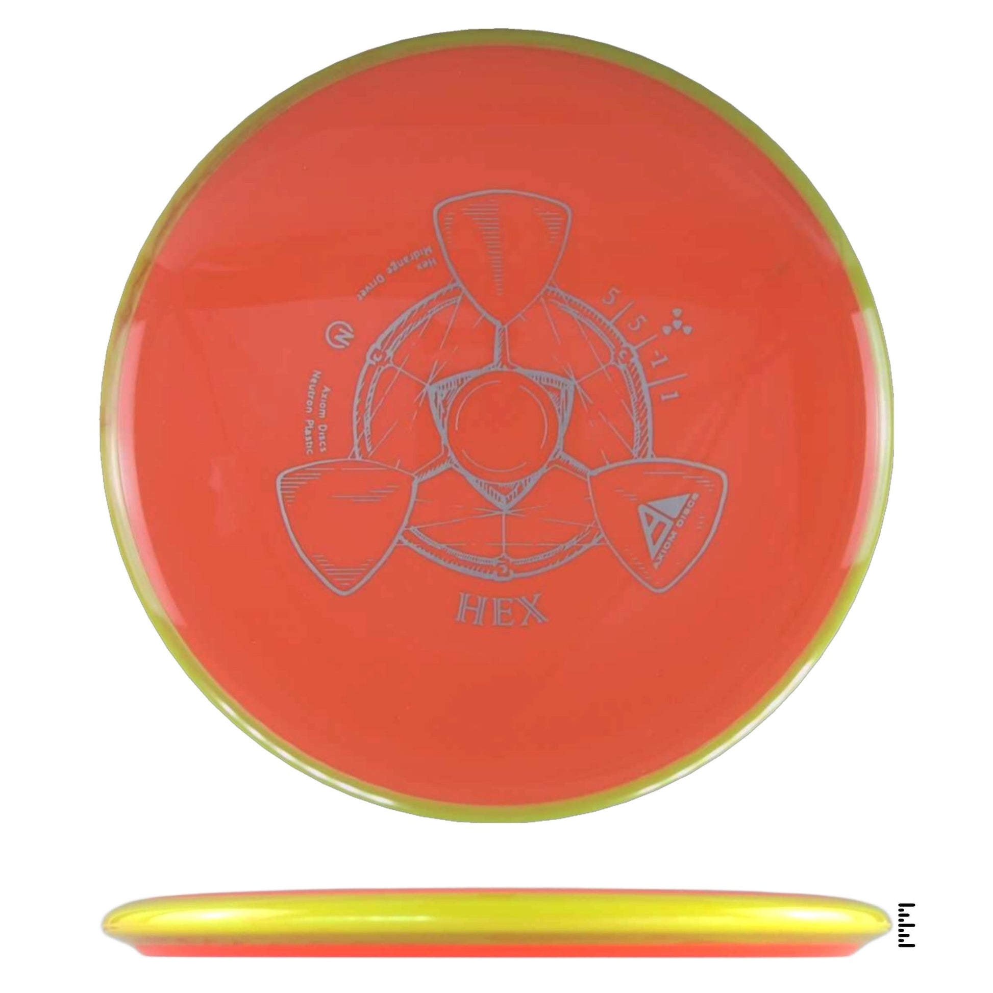 Axiom Discs Neutron Hex - Orange / Yellow - Powergrip USA