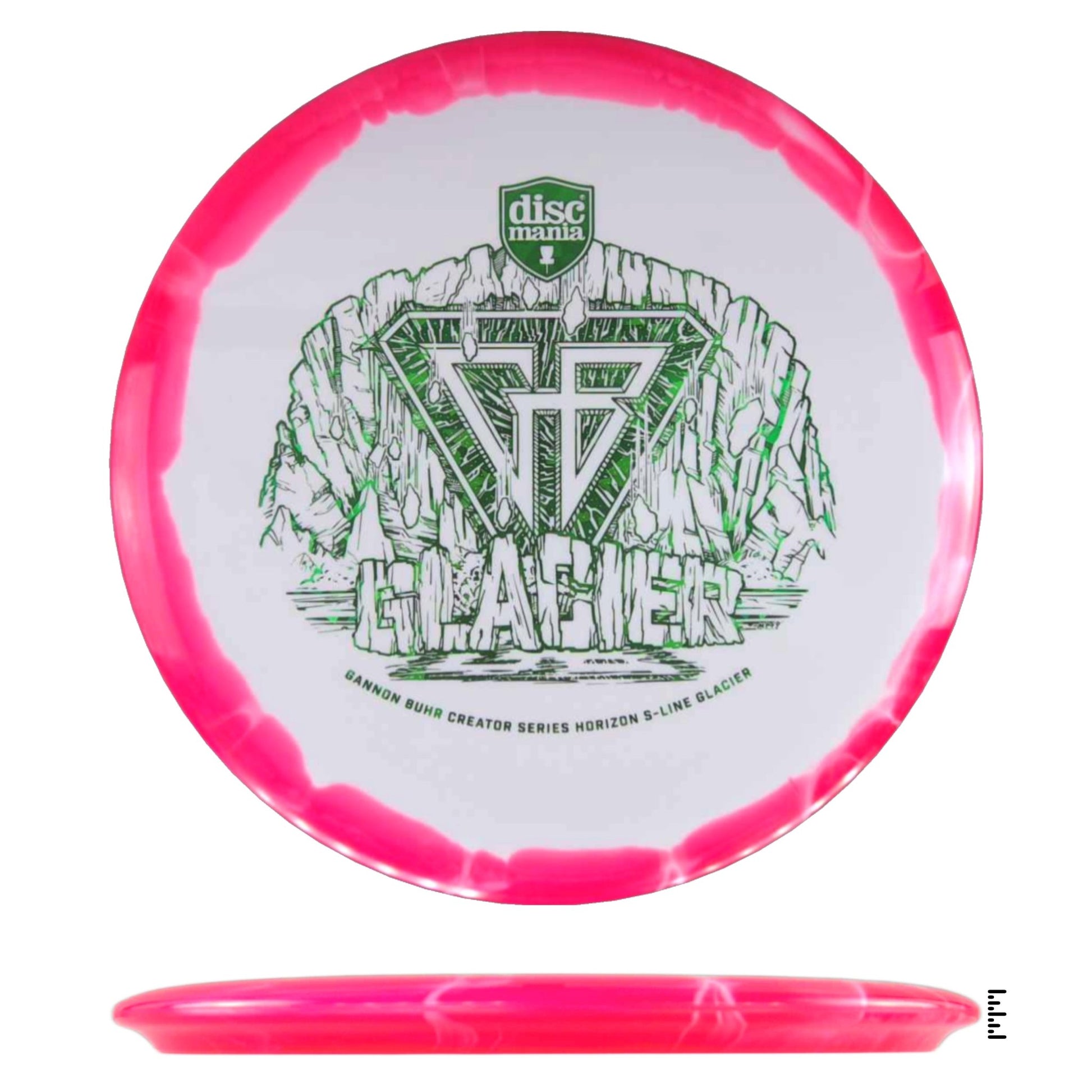 Discmania Horizon S - Line Glacier Gannon Buhr Creator Series - White / Red - Powergrip USA