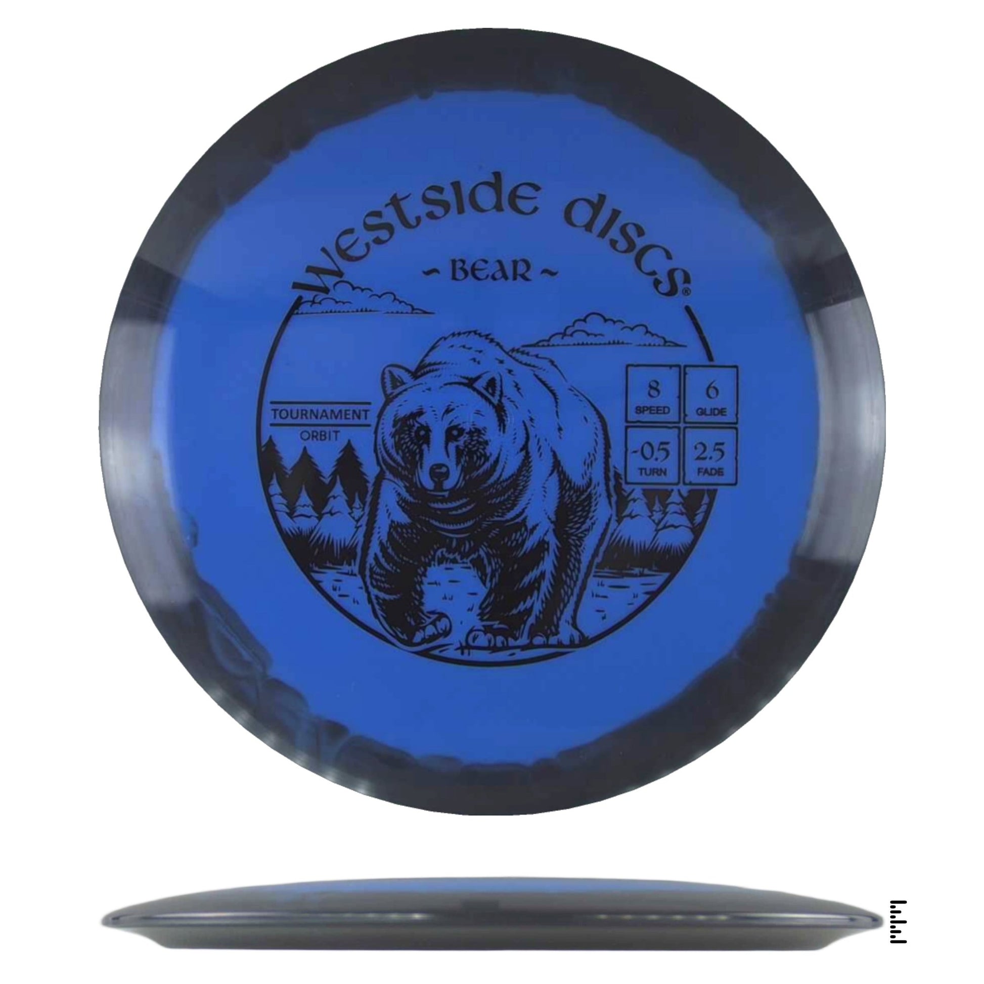 Westside Discs Tournament Orbit Bear - Blue / Black - Powergrip USA