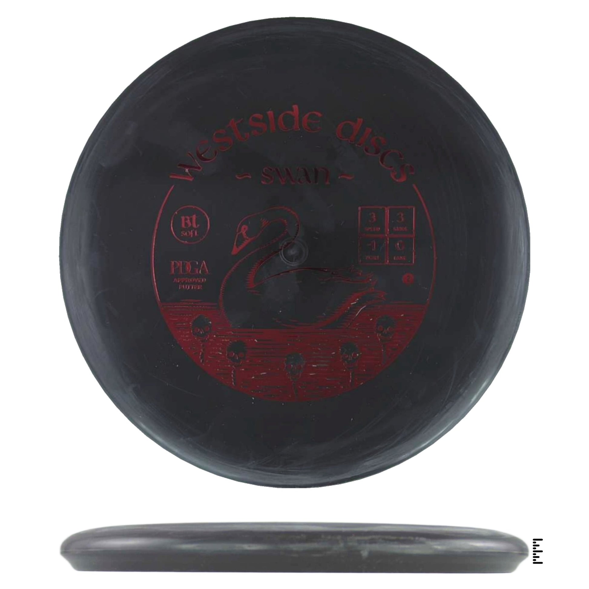 Westside Discs BT Soft Swan 2 - Black - Powergrip USA