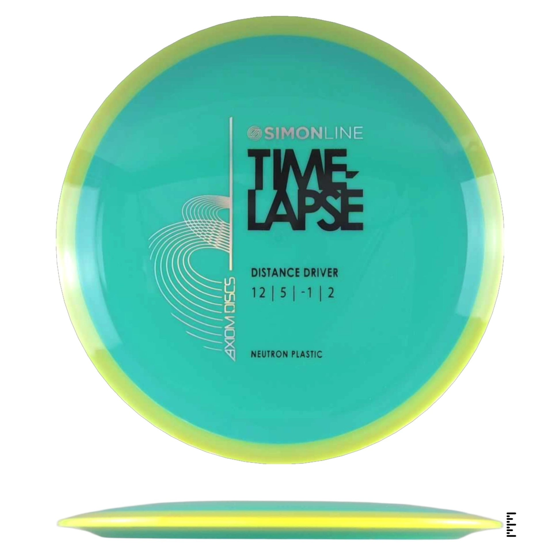 Axiom Discs Simon Line Neutron Time - Lapse - Turquoise / Yellow - Powergrip USA