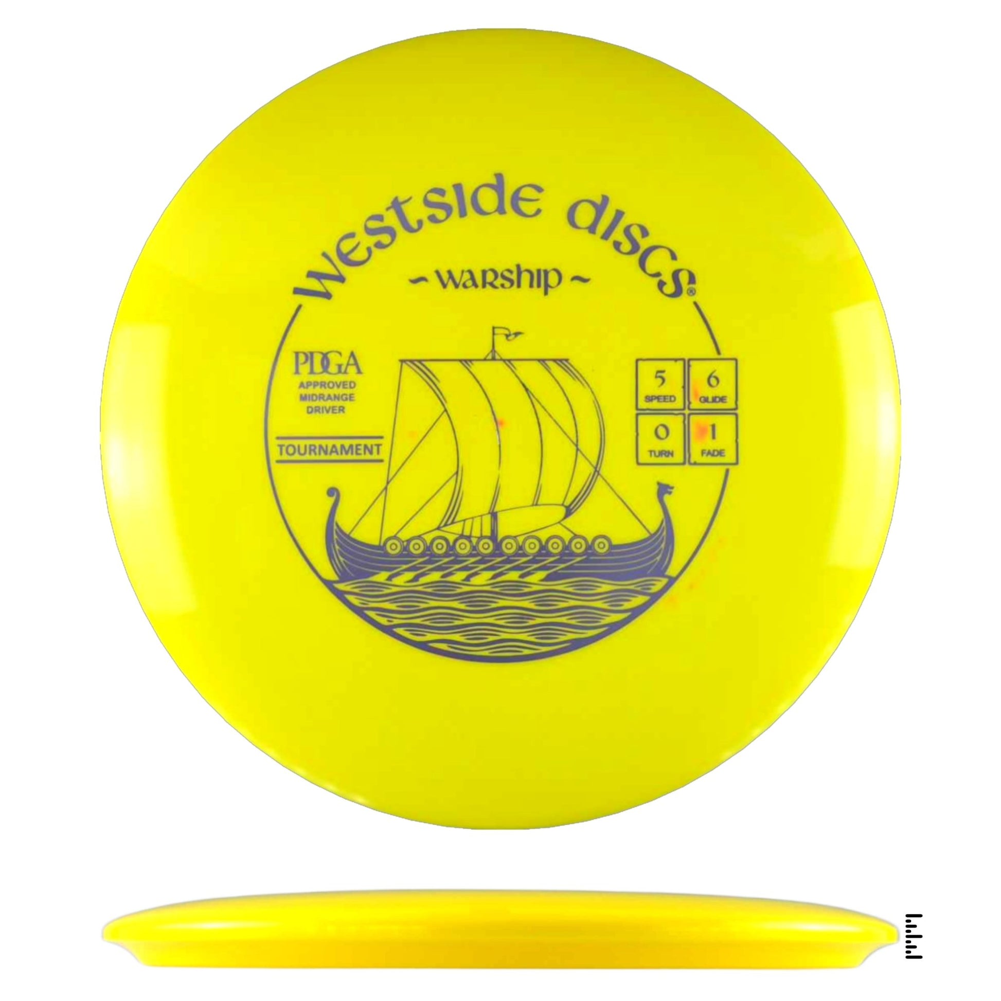 Westside Discs Tournament Warship - Yellow - Powergrip USA