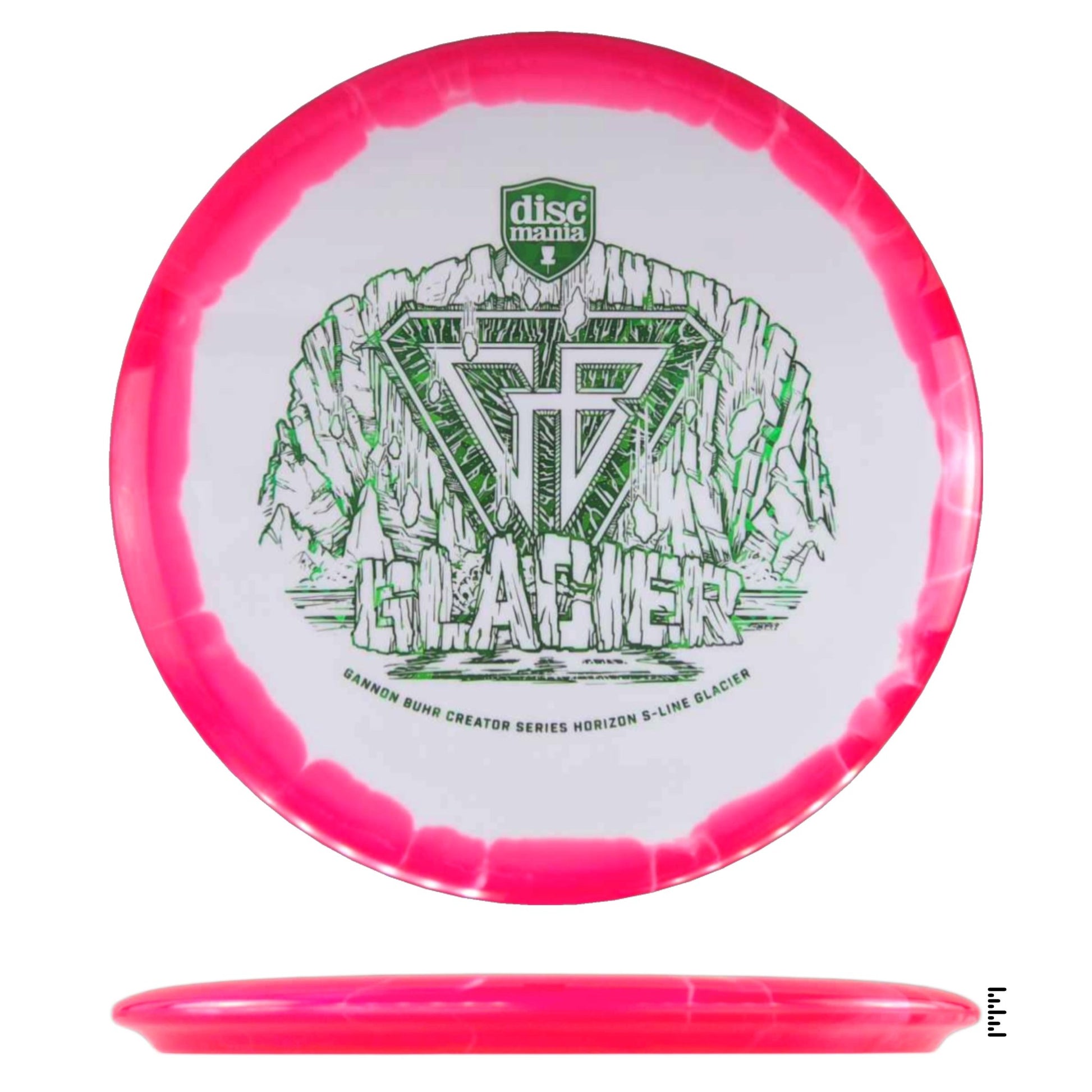 Discmania Horizon S - Line Glacier Gannon Buhr Creator Series - White / Red - Powergrip USA