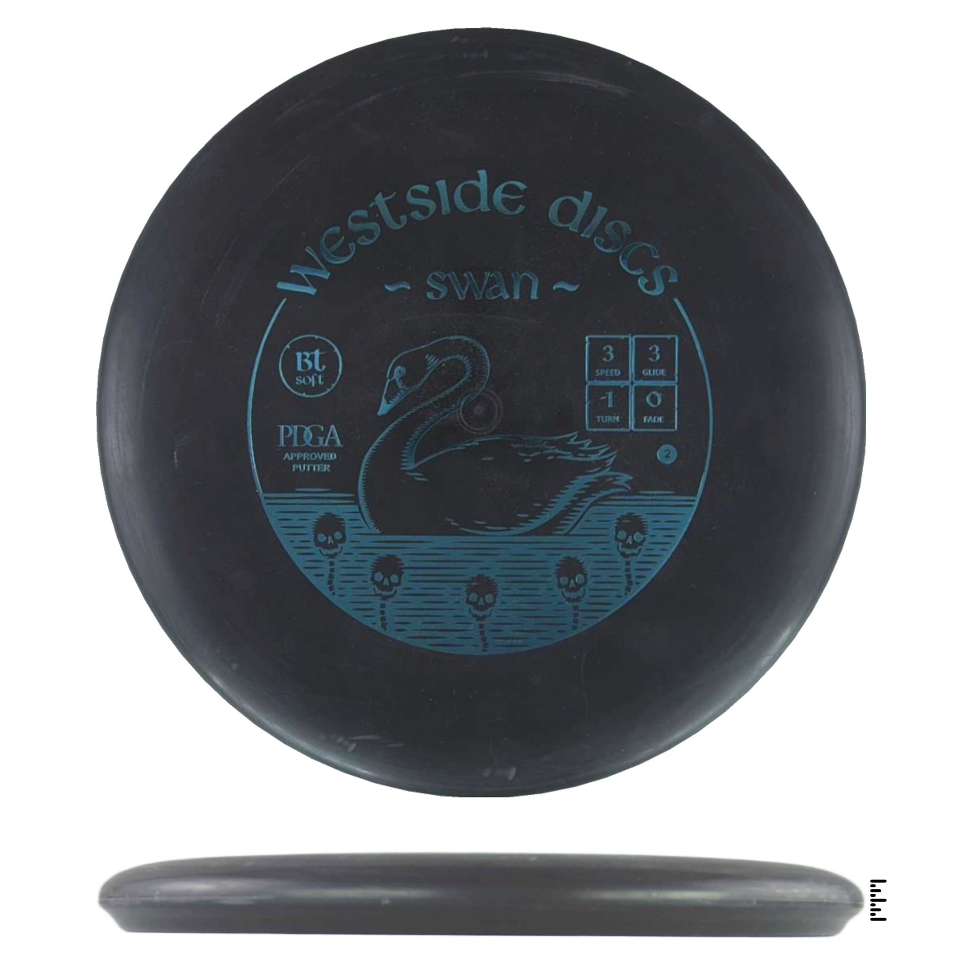 Westside Discs BT Soft Swan 2 - Black - Powergrip USA