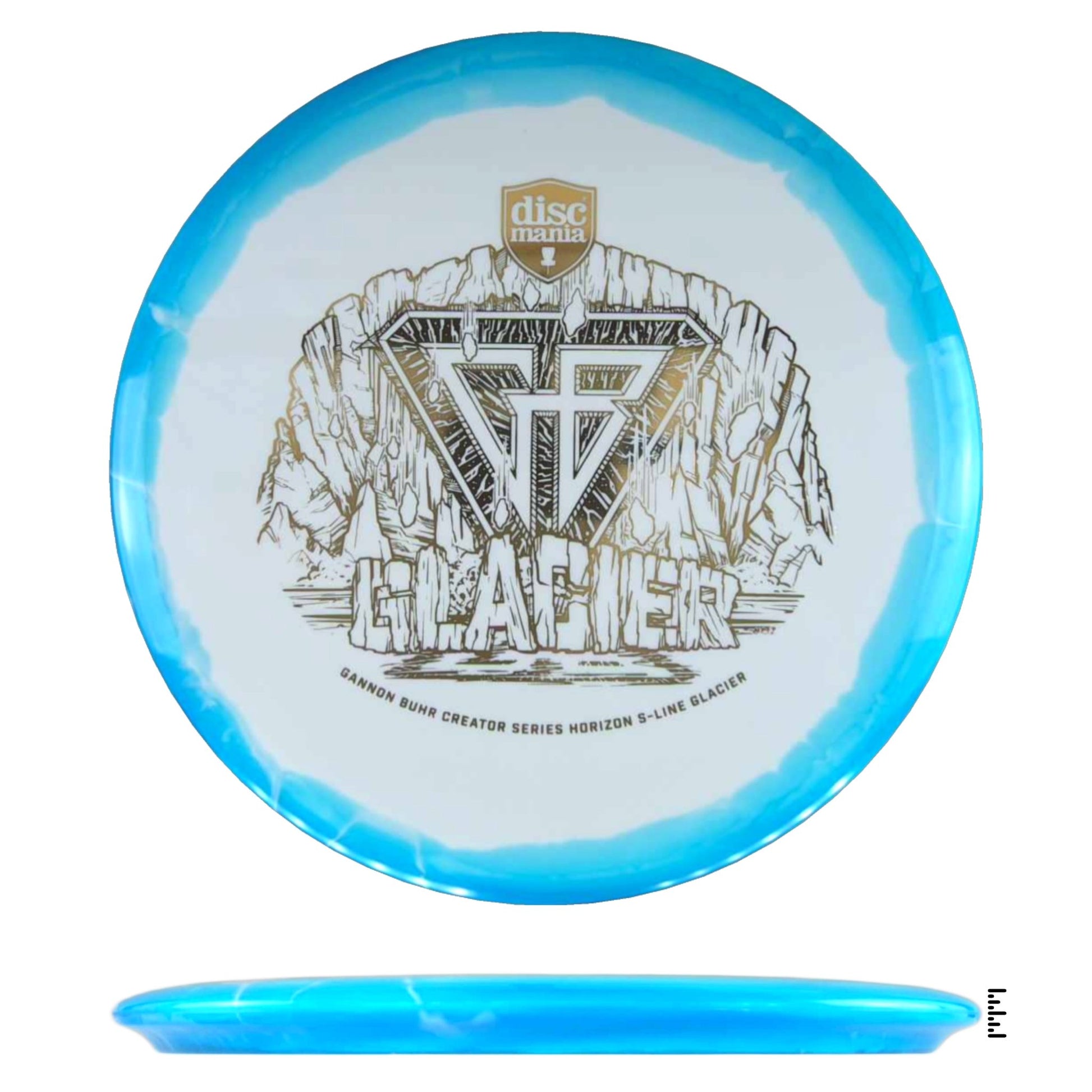 Discmania Horizon S - Line Glacier Gannon Buhr Creator Series - White / Blue - Powergrip USA