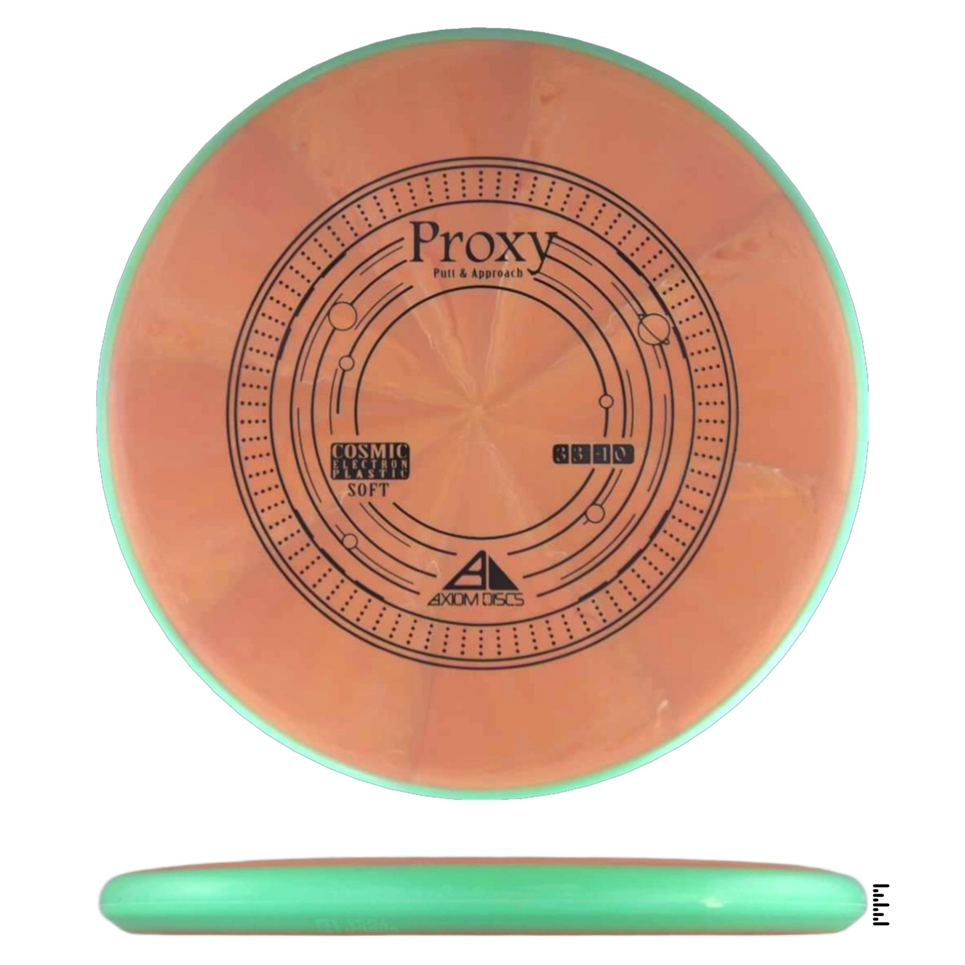 Axiom Discs Cosmic Electron Soft Proxy - Orange / Green - Powergrip USA