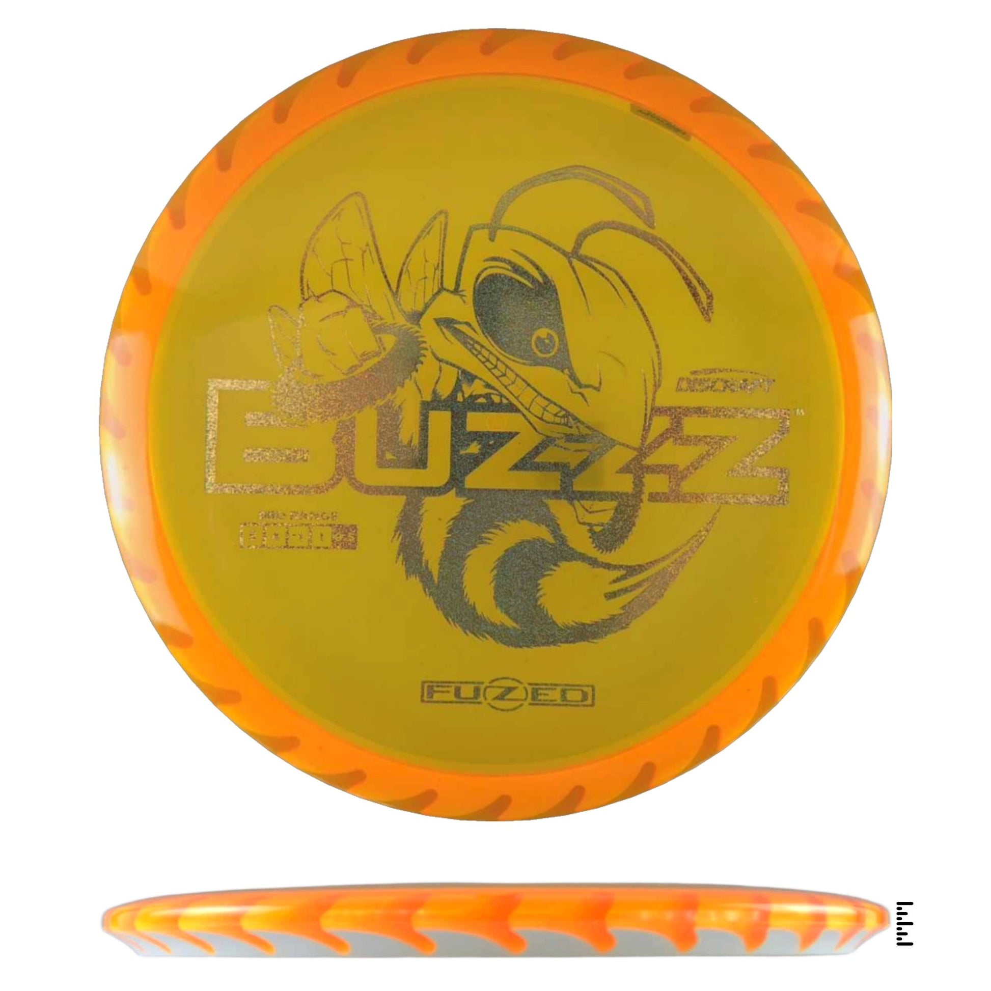 Discraft Fuzed Line Buzzz Saw Pattern (Buzzzsaw) - Orange / White - Powergrip USA
