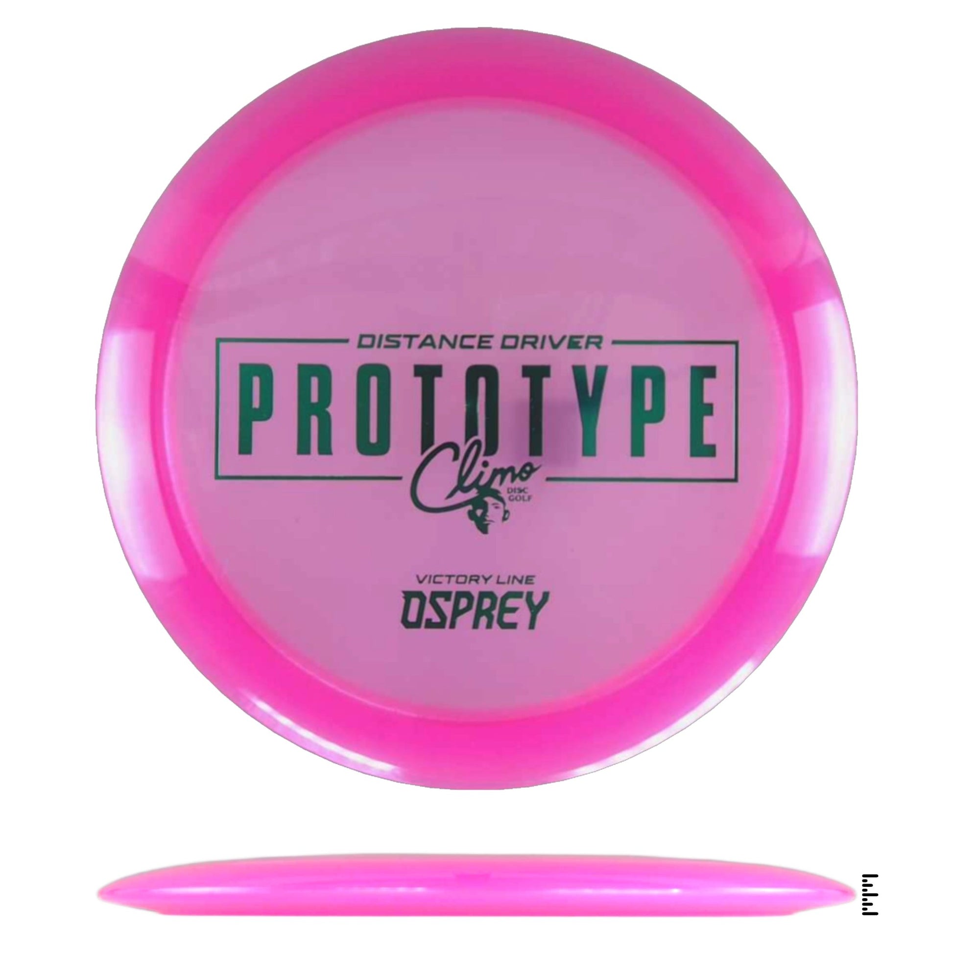 Climo Disc Golf Victory Line Osprey Prototype - Pink - Powergrip USA