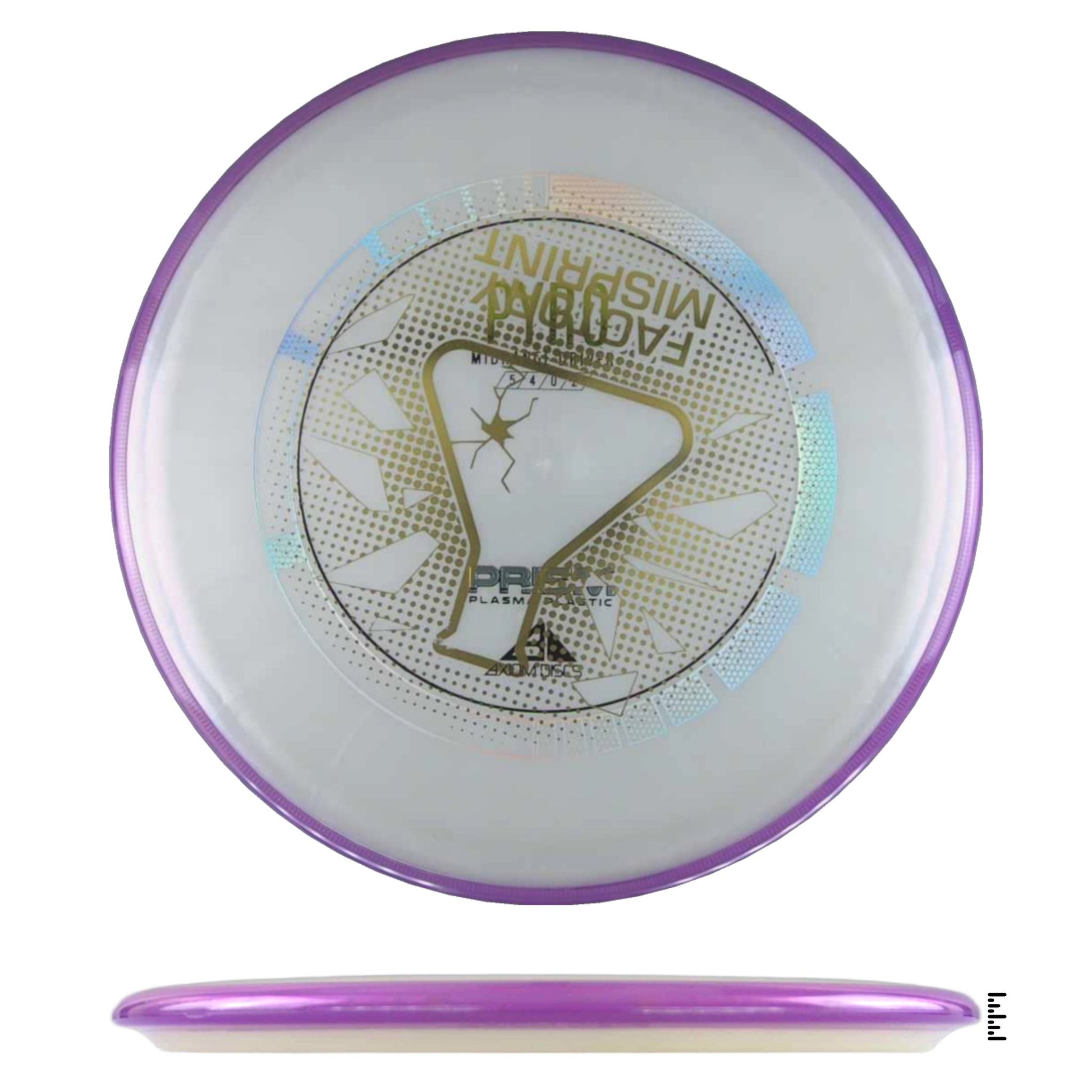 Axiom Discs Prism Plasma Pyro Factory Misprint - White / Violet - Powergrip USA