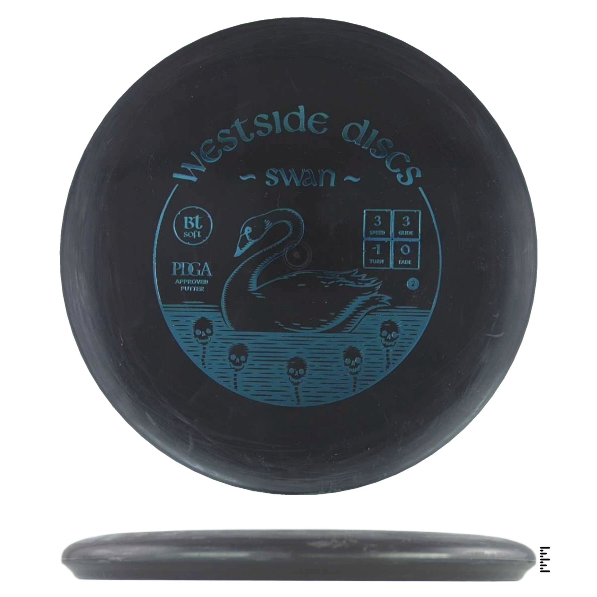 Westside Discs BT Soft Swan 2 - Black - Powergrip USA