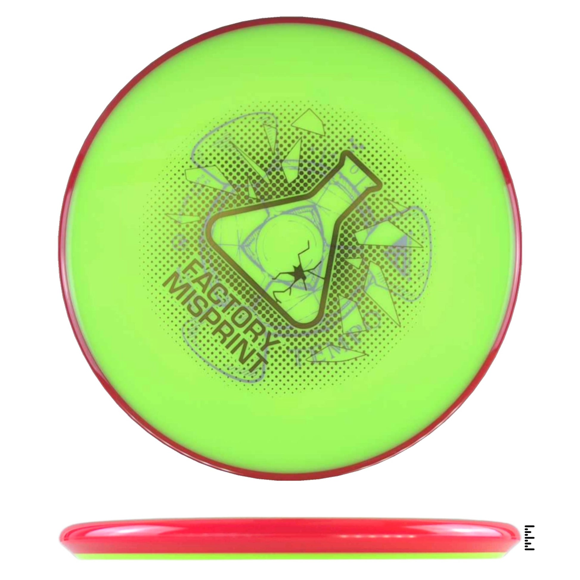 Axiom Discs Neutron Tempo Factory Misprint - Lime / Red - Powergrip USA