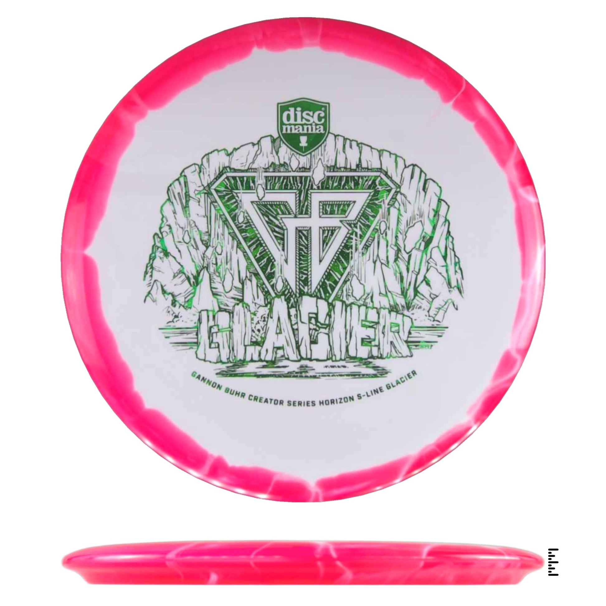 Discmania Horizon S - Line Glacier Gannon Buhr Creator Series - White / Red - Powergrip USA