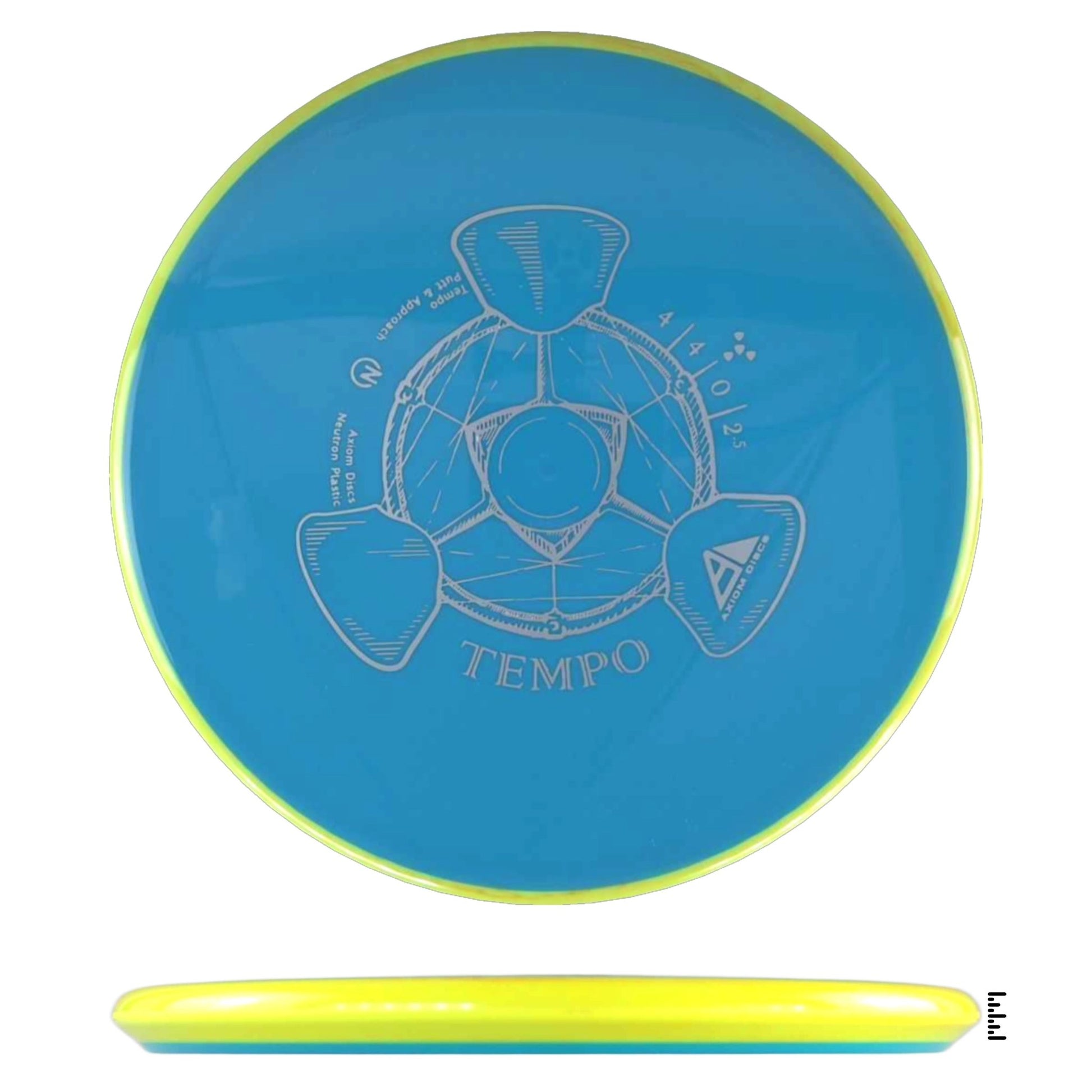 Axiom Discs Neutron Tempo - Sky Blue / Fluorescent Yellow - Powergrip USA